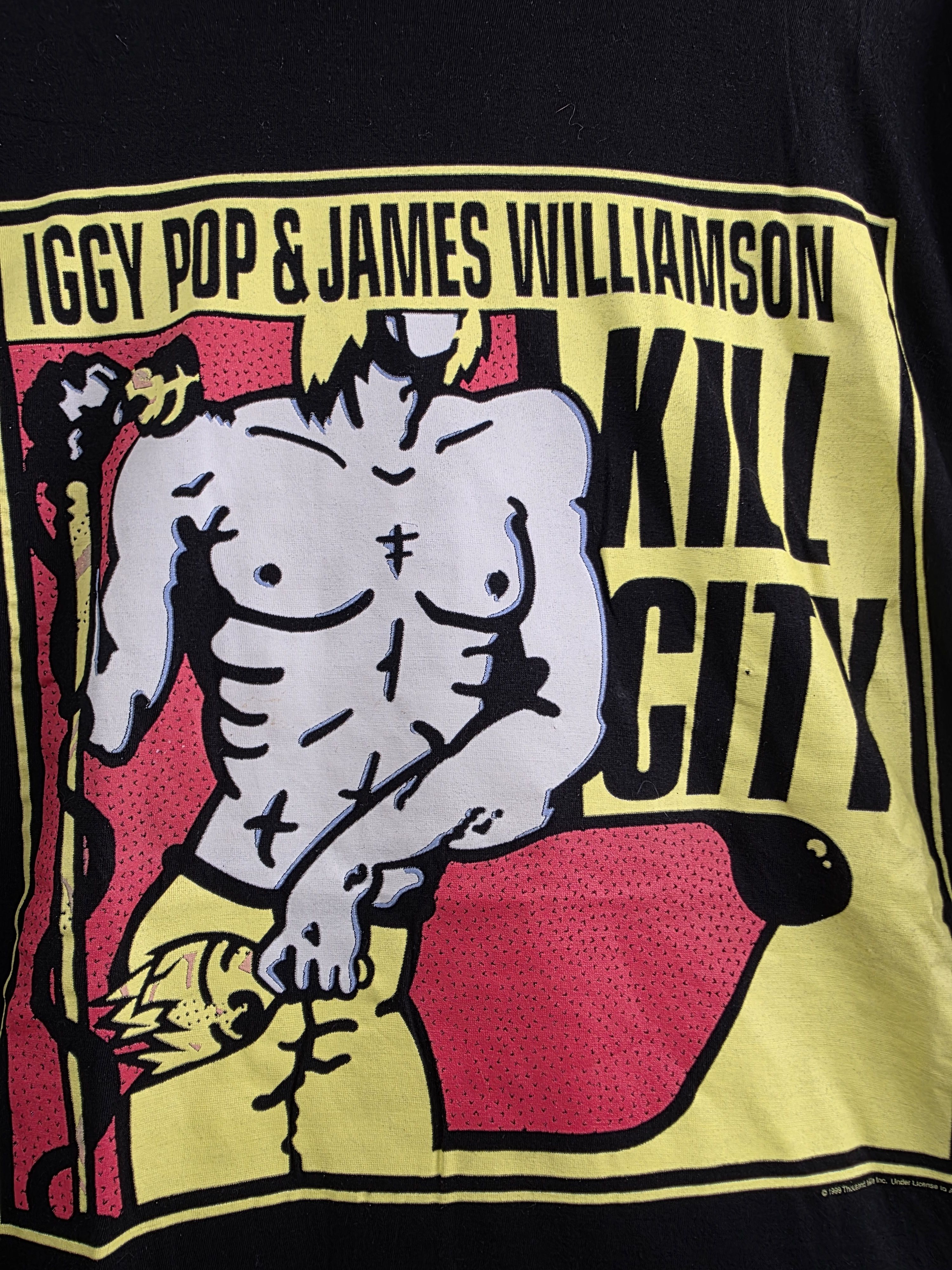 Band Tees × Iggy × Vintage 1999 Iggy Pop & James Williamson Kill City XL 24" 30" Size US XL / EU 56 / 4 - 3 Thumbnail