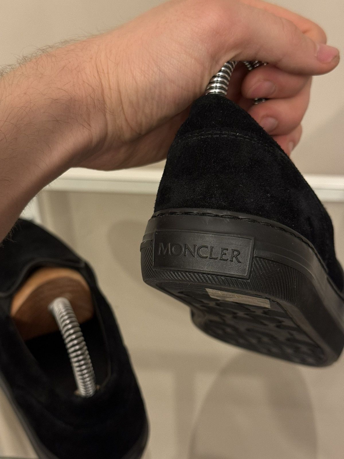 Designer × Moncler Moncler suede leather slip on sneakers never worn shoes Size US 5 / IT 35 - 6 Thumbnail