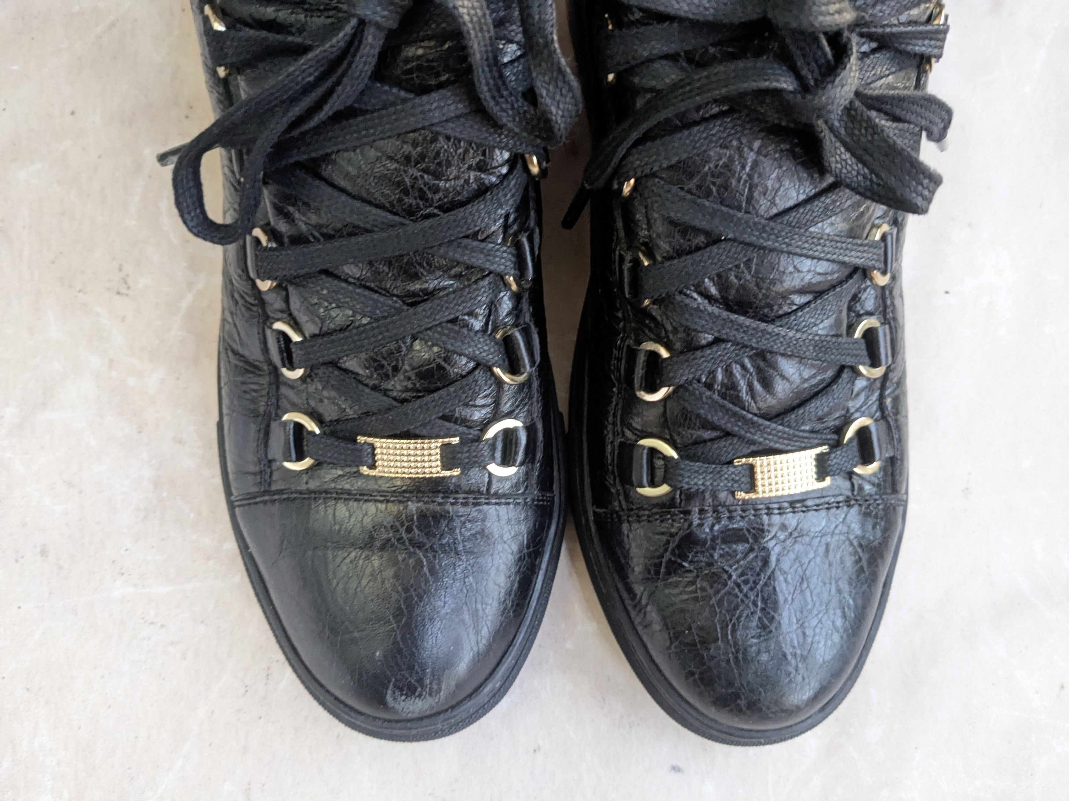 Balenciaga Balenciaga Arena High Top Sneaker Triple Black 8 Size US 8 / EU 41 - 3 Thumbnail