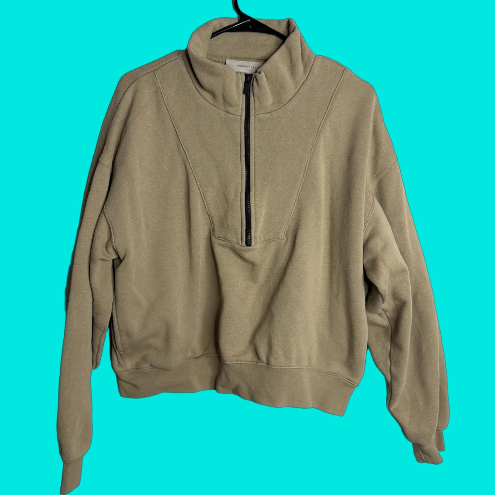 Fear of God Fear Of God Essentials Sweatshirt Half Zip Pullover Women Beige S Size S / US 4 / IT 40 - 1 Thumbnail