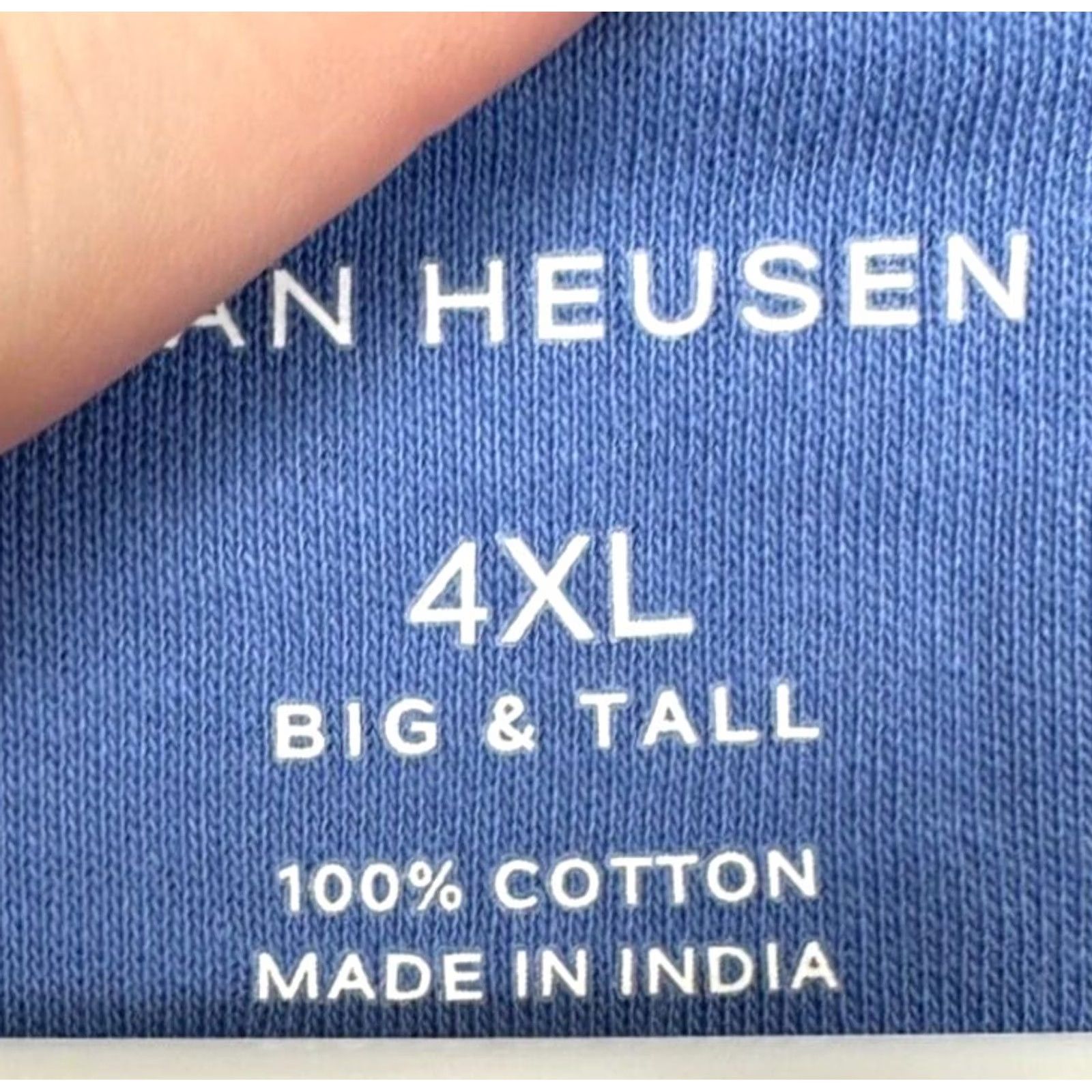 Van Heusen VINTAGE: No; Van Heusen Polo Shirt Blue 100% Cotton 4XL Big Tall Short Sleeve Rugby Men Size US XXL / EU 58 / 5 - 5 Thumbnail