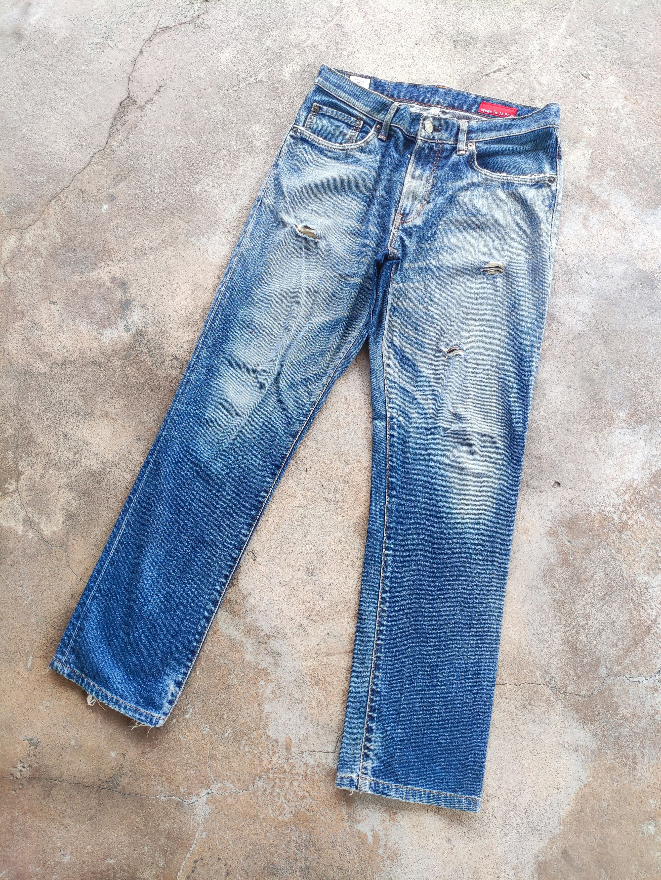 Edwin Vintage Edwin Brand Distressed Faded Denim Pants Size US 32 / EU 48 - 2 Thumbnail