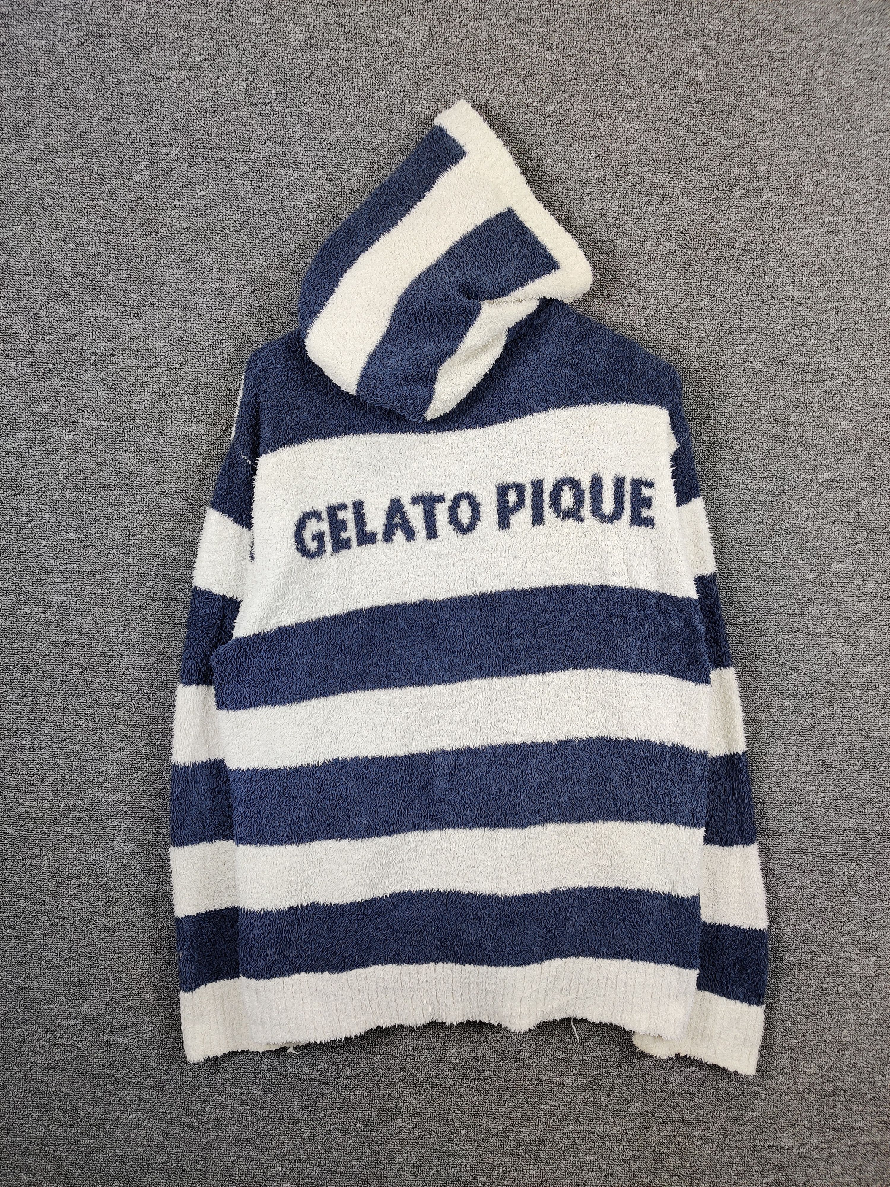 Japanese Brand Vintage Japanese Brand Gelato Pique Fleece Striped Jacket Size US L / EU 52-54 / 3 - 1 Thumbnail