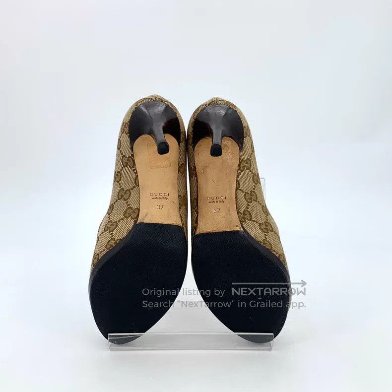 Gucci Gucci Brown logo old flower full print fish mouth horse bu Size US 6.5 / IT 36.5 - 5 Thumbnail