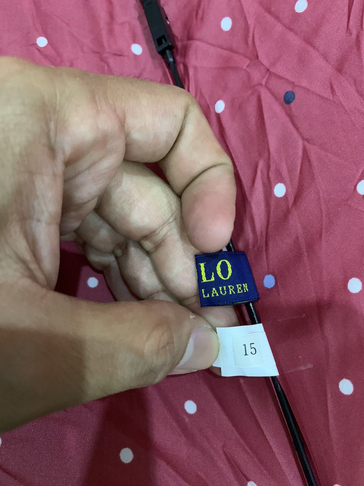 Polo Ralph Lauren × Vintage POLO RALPH LAUREN POLKADOTS PRINT FOLDING UMBRELLA Size 38 - 6 Thumbnail