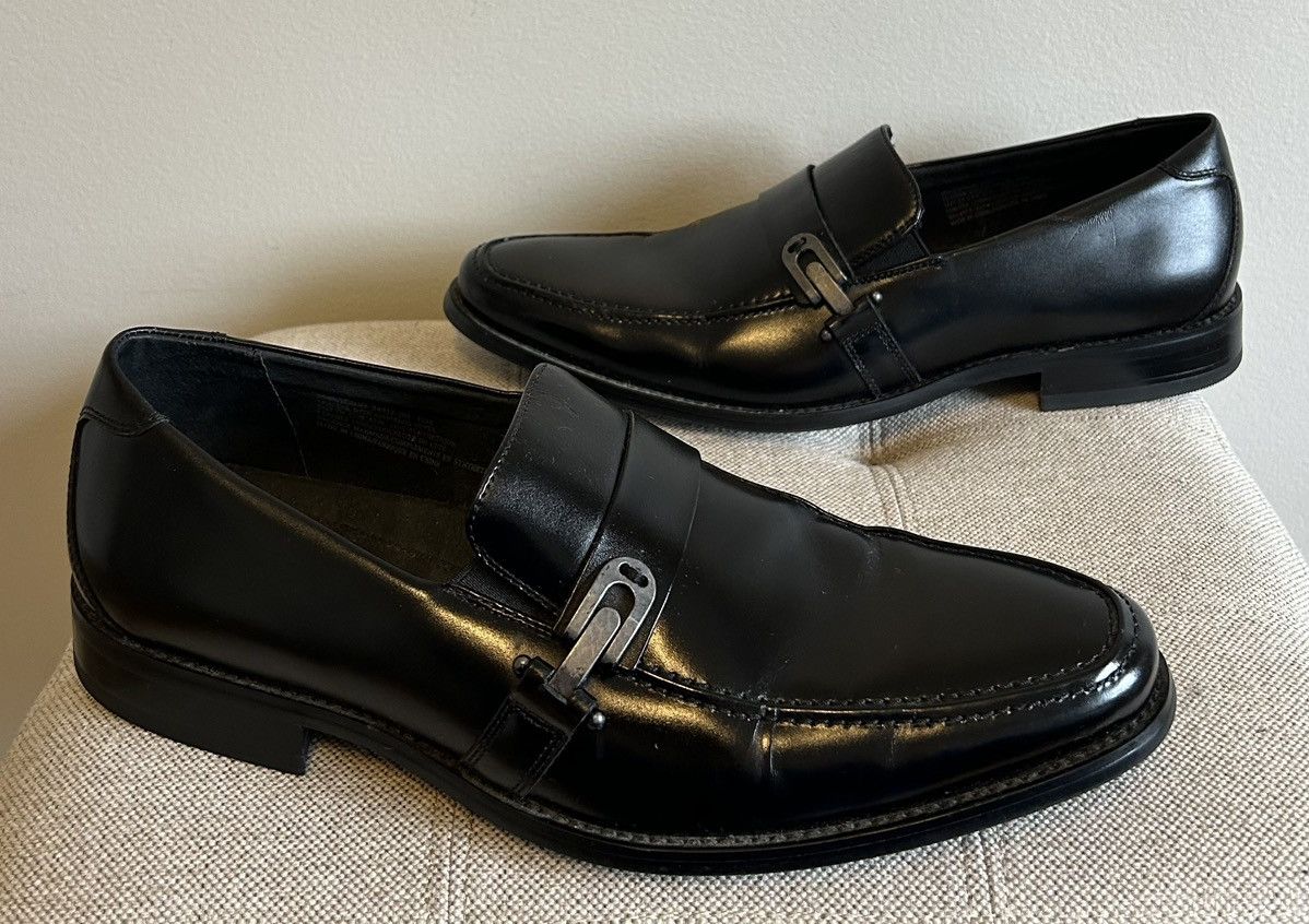 Stacy Adams Duncan Monk Strap Mens Black Leather Dress Shoes