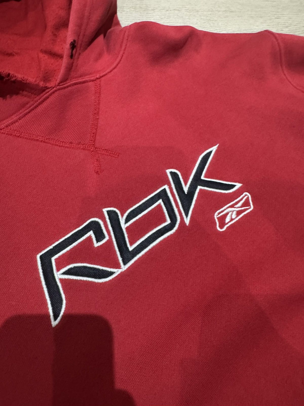 Japanese Brand × Vintage Vintage Baggy Red Reebok Hoodie Size US S / EU 44-46 / 1 - 3 Thumbnail