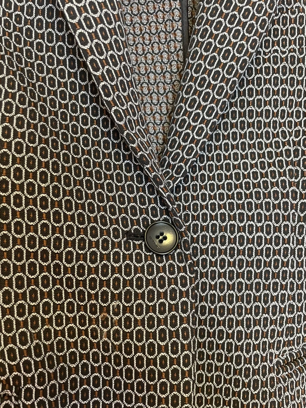 Etro Etro Milano One Button Women Pattern Wool Blazer Size M / US 6-8 / IT 42-44 - 6 Thumbnail