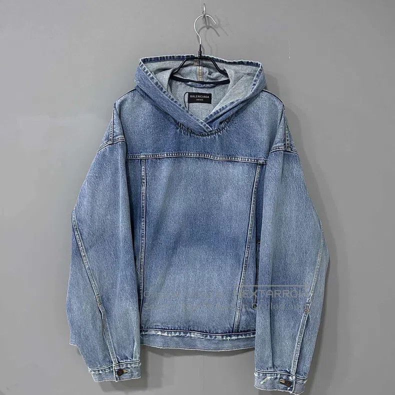 Balenciaga Balenciaga Blizzard Series Denim Sweatshirt Size US S / EU 44-46 / 1 - 2 Thumbnail