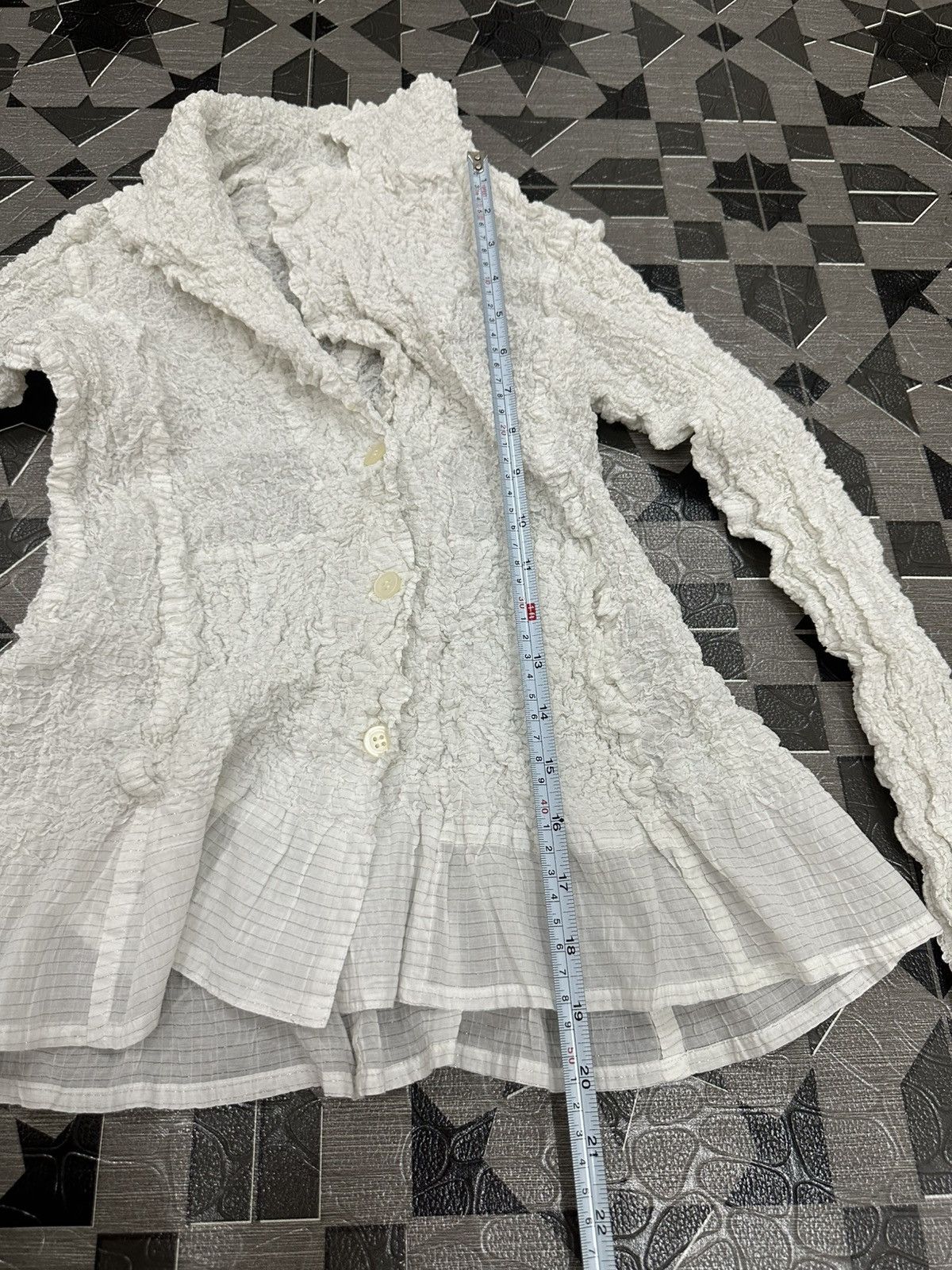 Pleats Please Issey Miyake Issey Miyake Me Frilled Jacket White Cotton/Polyester Japan Size US S / EU 44-46 / 1 - 5 Thumbnail