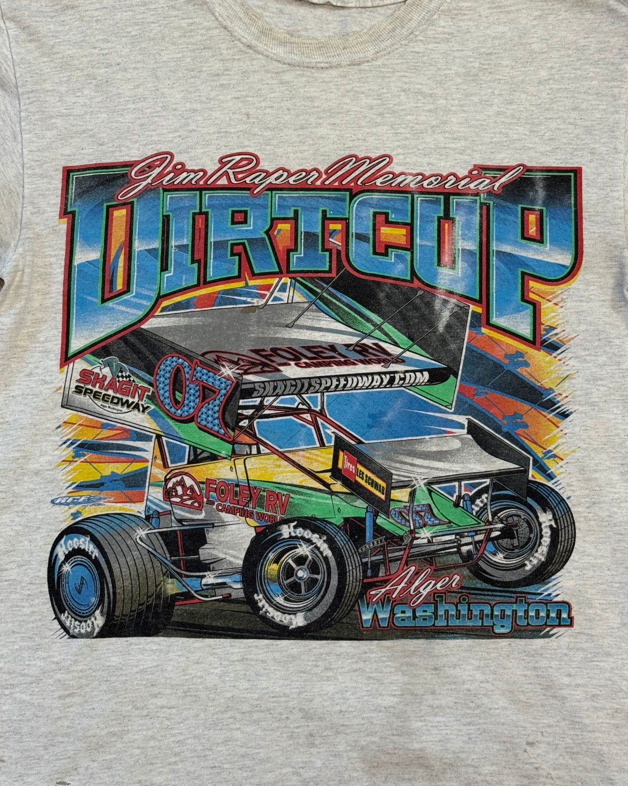 Vintage 2007 Jim Raper Memorial Dirt Cup Sprint Car T-Shirt - Small Size US S / EU 44-46 / 1 - 3 Thumbnail