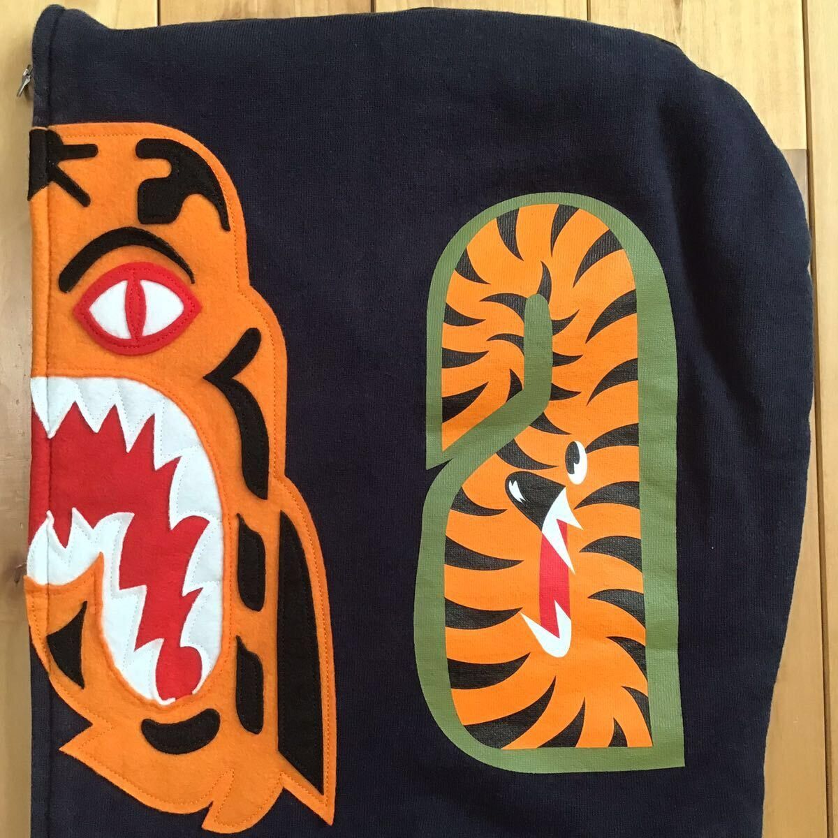 Bape BAPE camo Crazy Face Tiger Shark full zip Hoodie Navy APE Size US XL / EU 56 / 4 - 6 Thumbnail