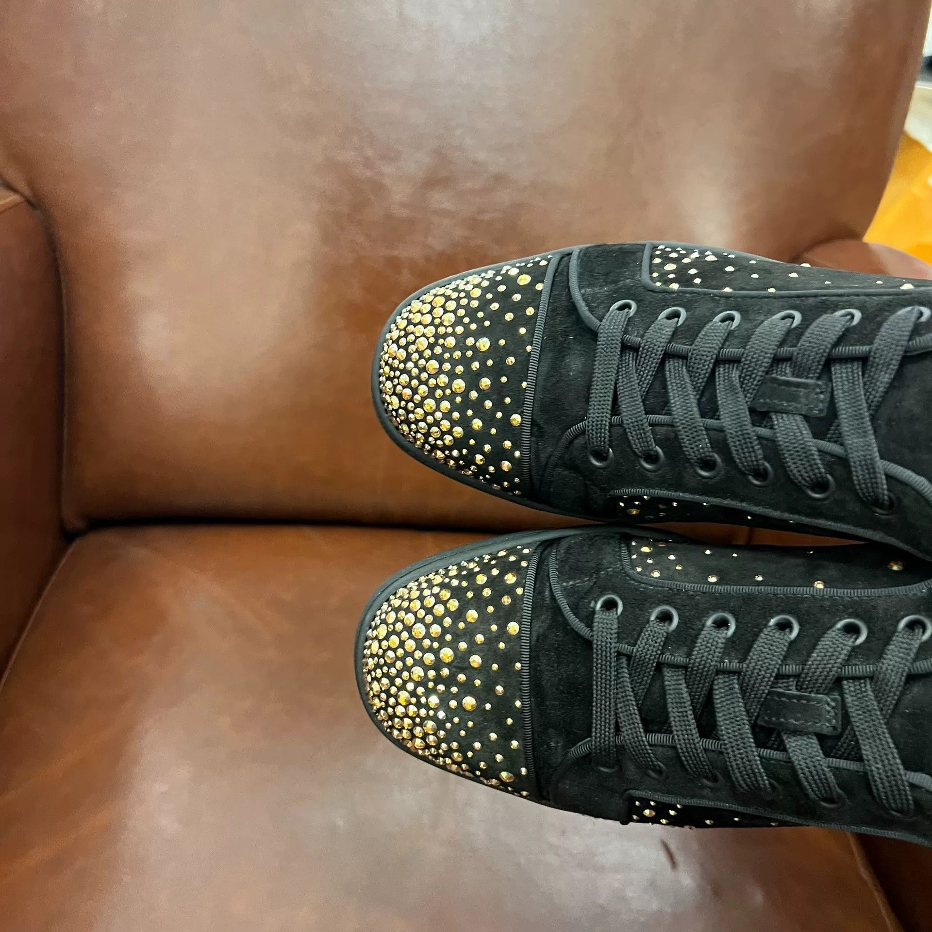 Christian Louboutin Christian Louboutin CL Black Suede Sneakers Size US 9 / EU 42 - 4 Thumbnail