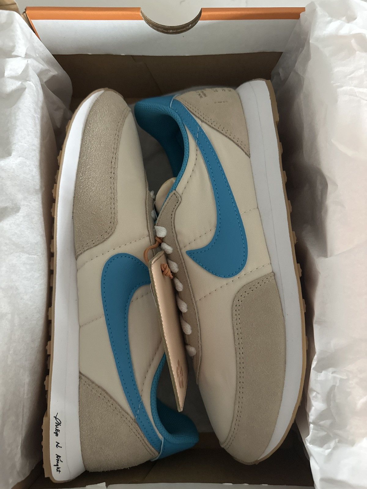Nike Nike Waffle Trainer 2 Shoe Dog Pearl White/Laser Blue Size US 9.5 / EU 42-43 - 5 Thumbnail