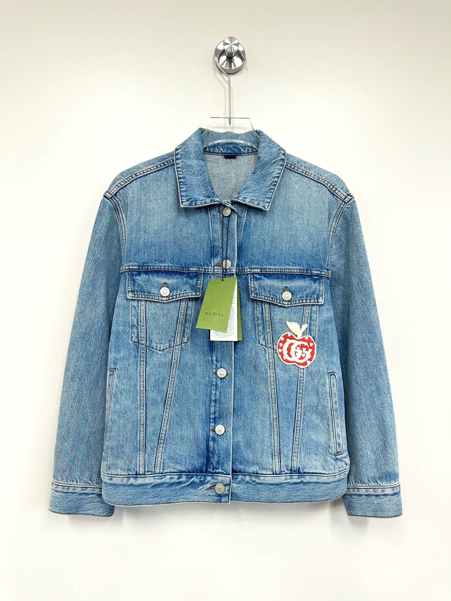 Gucci Gucci Blue Embroidered Denim Jacket Size US S / EU 44-46 / 1 - 1 Thumbnail