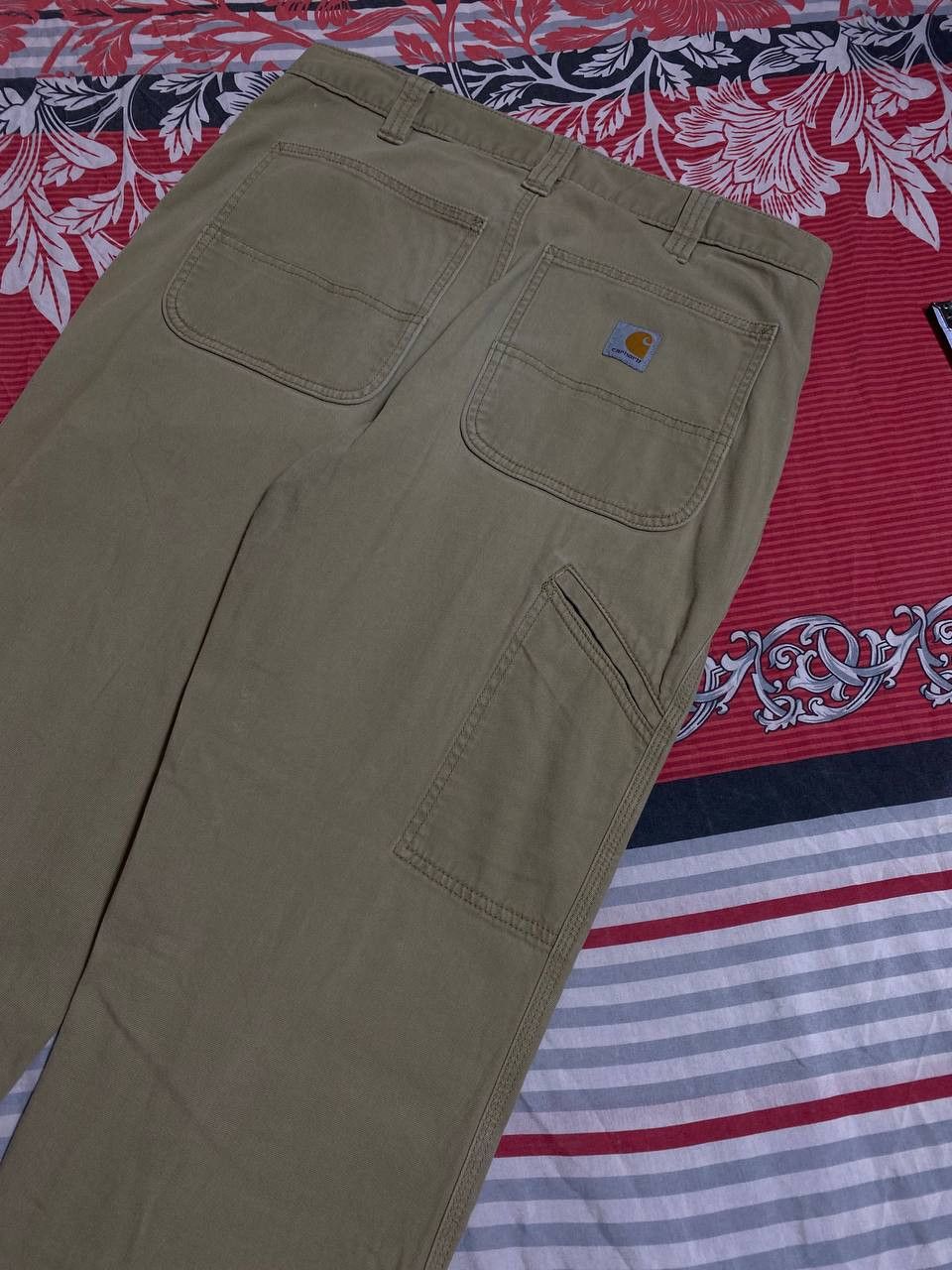 Carhartt × Japanese Brand Crazy Crash Dirty Baggy Faded Jean Japan Avant Garde Style Size US 32 / EU 48 - 21 Thumbnail