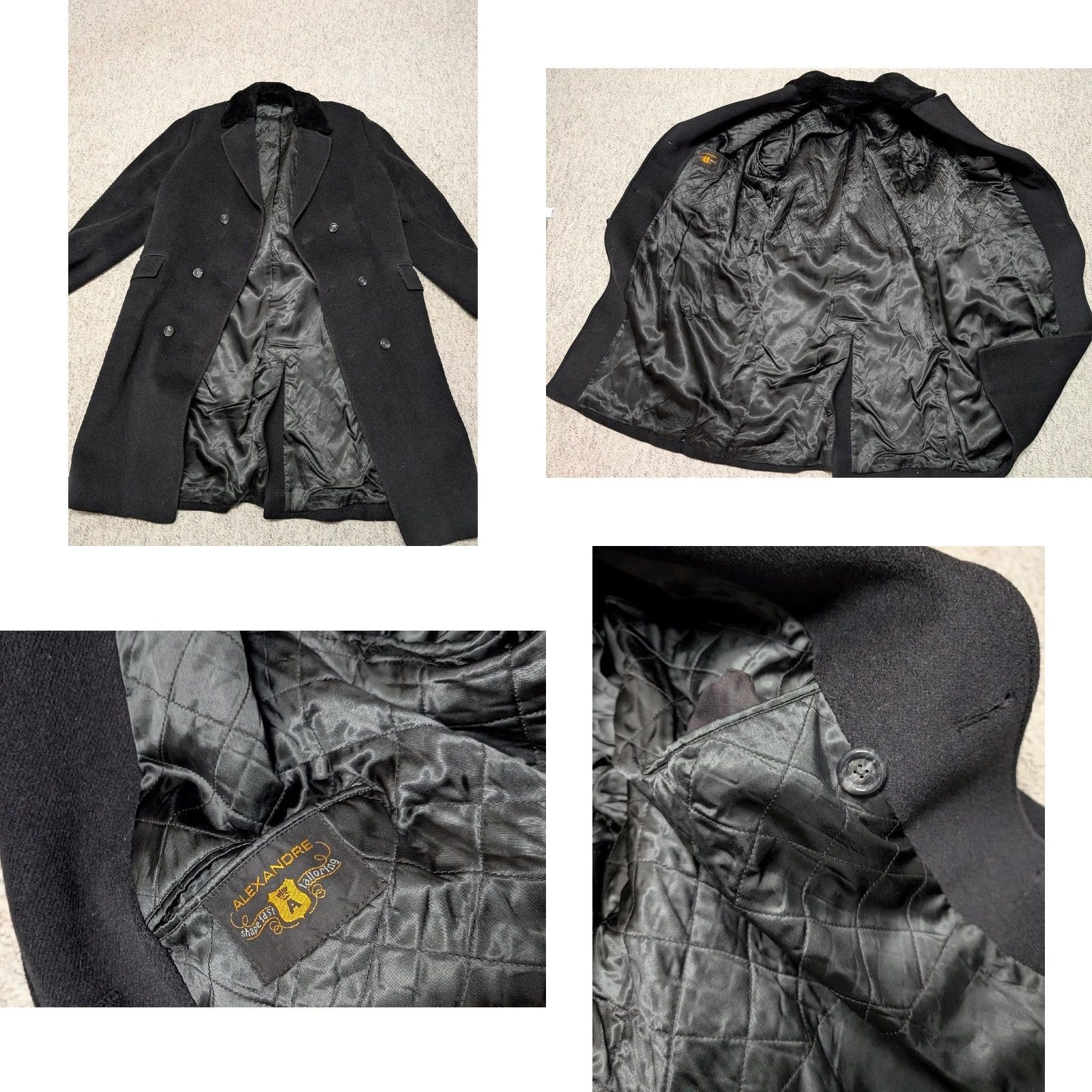 Doublet VINTAGE Alexandre double breasted COAT Men's 2XL Black Wool Mouton collar Overcoat Size US XXL / EU 58 / 5 - 8 Thumbnail