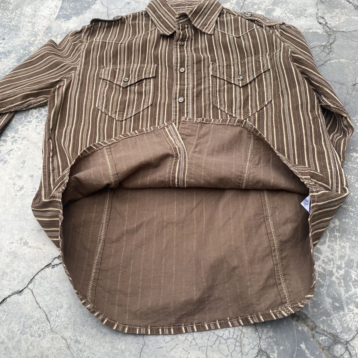 BAFFY Stripe Western Corduroy Shirt