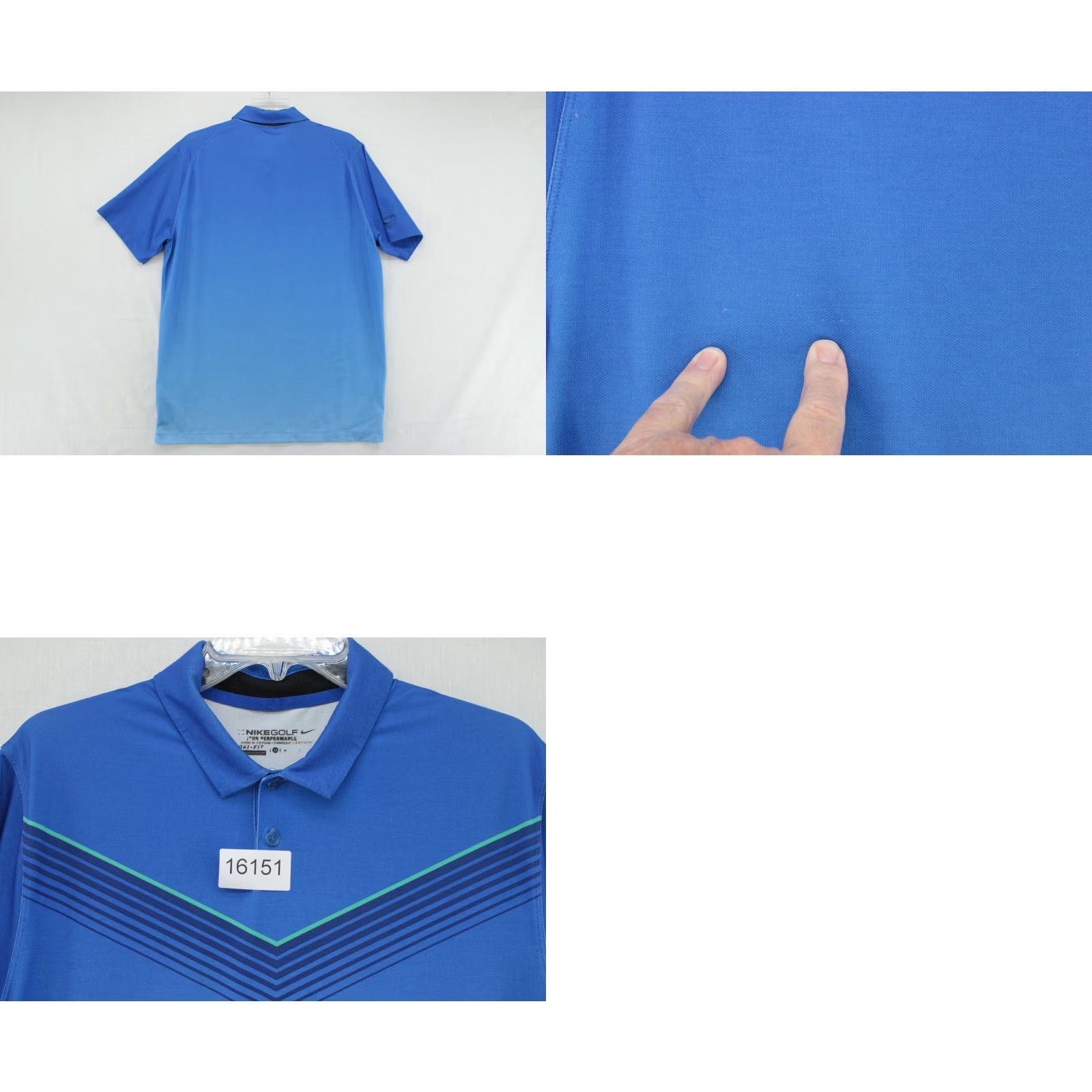 Nike Nike Golf Polo Shirt Men's Medium Tour Performance Dri-Fit Polyester Blue Size US M / EU 48-50 / 2 - 8 Thumbnail