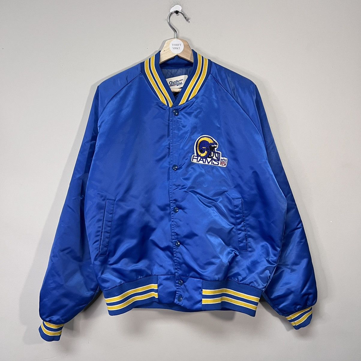 Chalk Line Vintage 90s LA Rams Satin Jacket | Grailed