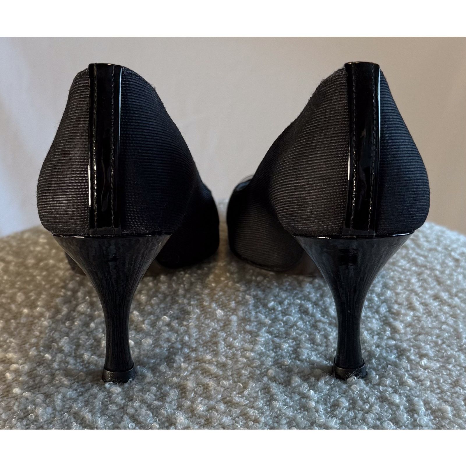 Stuart Weitzman Stuart Weitzman Black Peep Toe Heels Size 8M – Made in Spain Size US 8 / IT 38 - 5 Thumbnail
