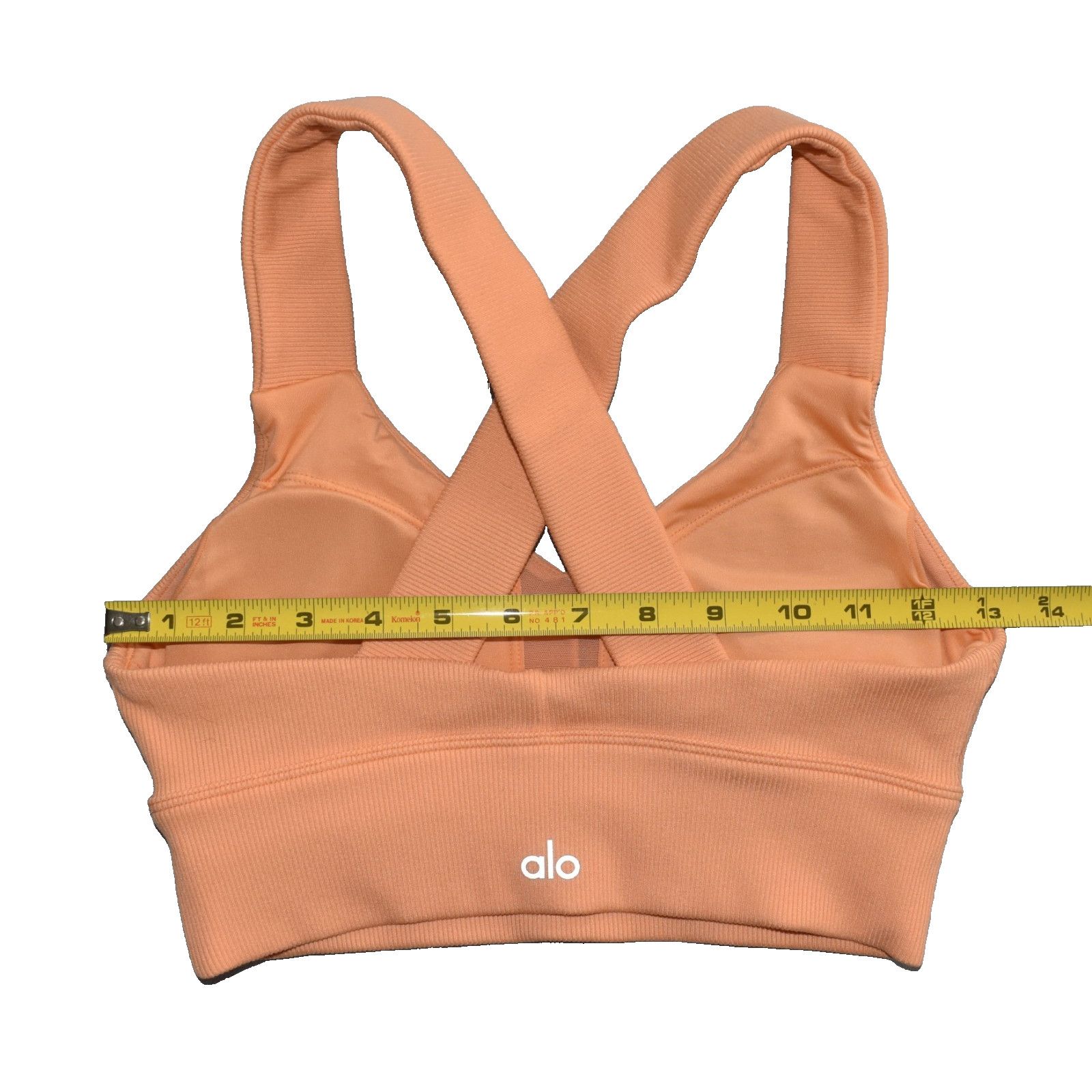 Alo ALO YOGA Orange Emulate Cross Back Sports Bra Size Size XS Size ONE SIZE - 5 Thumbnail