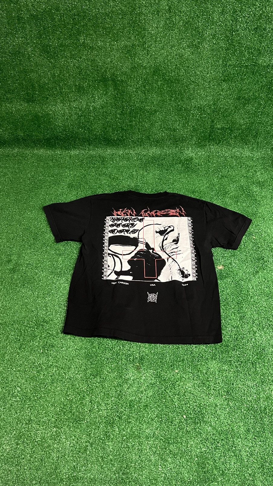 Ken Carson Ken Carson Tour Leg 3 Merch “Bat” T-Shirt Size US L / EU 52-54 / 3 - 3 Thumbnail