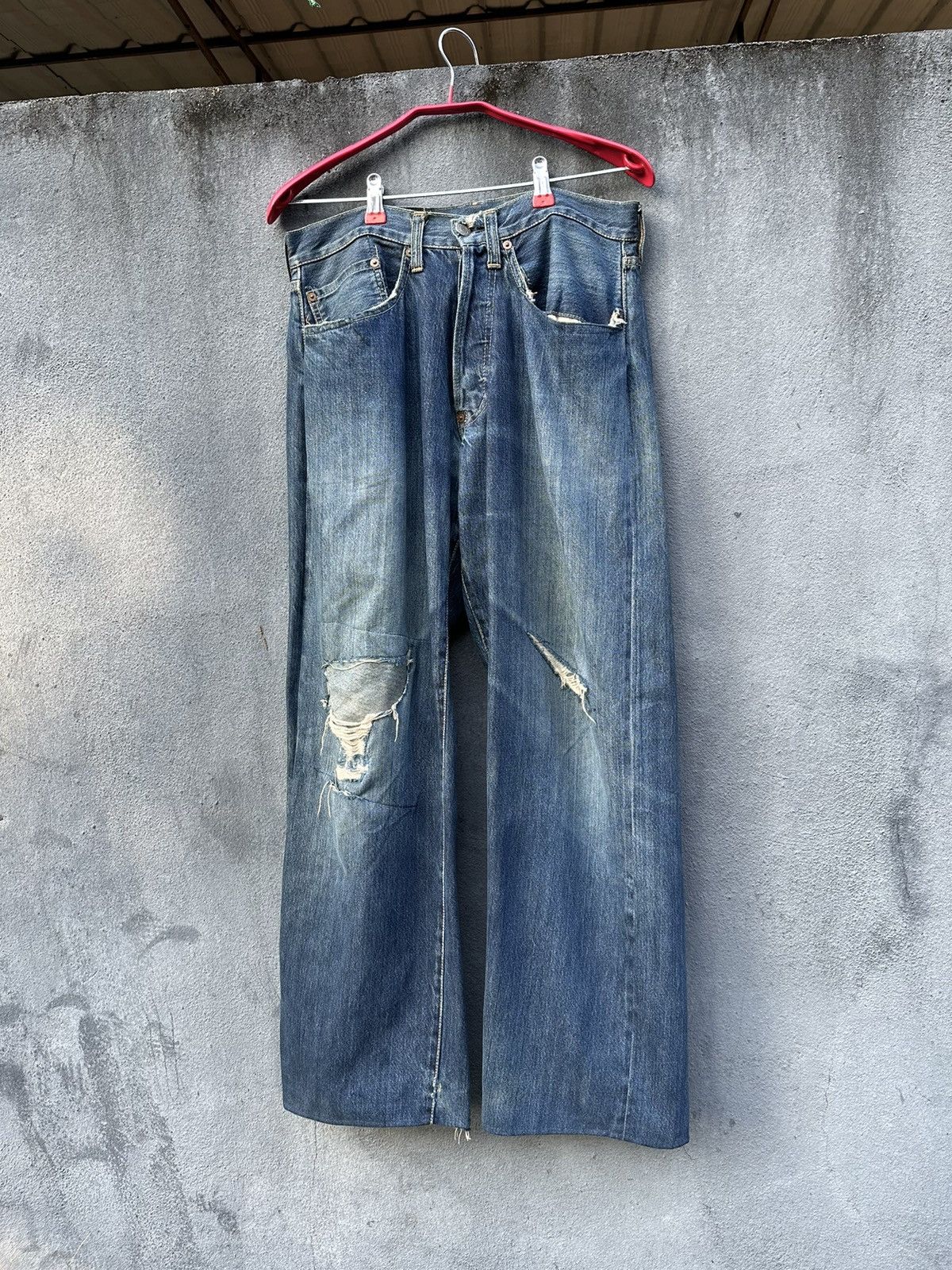 Studio D'Artisan 👹Vintage Studio’D Artisan Distressed Bootcut Jeans Size US 32 / EU 48 - 6 Thumbnail