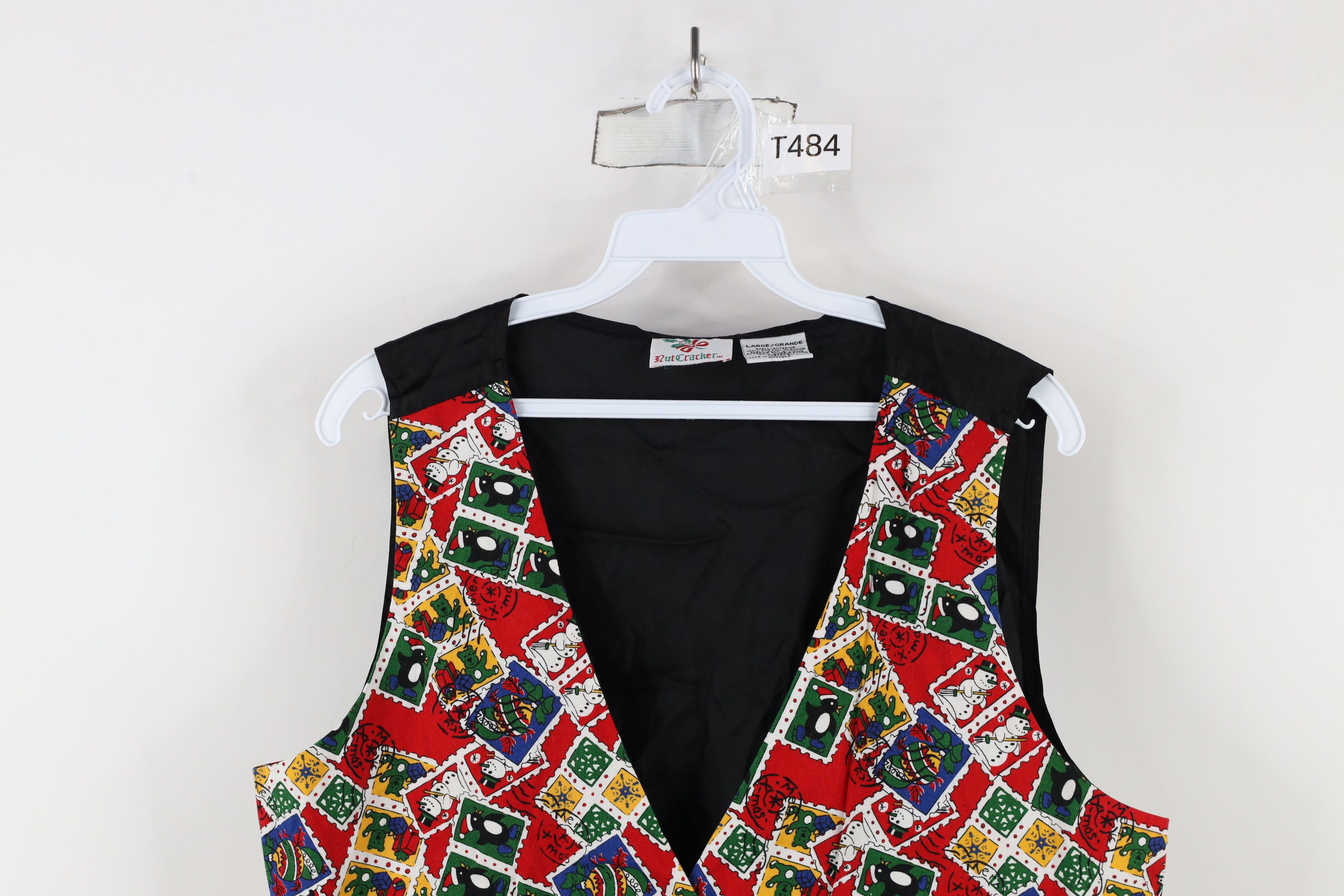 Vintage Vintage 90s Streetwear All Over Print Tie Back Vest Jacket Size L / US 10 / IT 46 - 2 Thumbnail