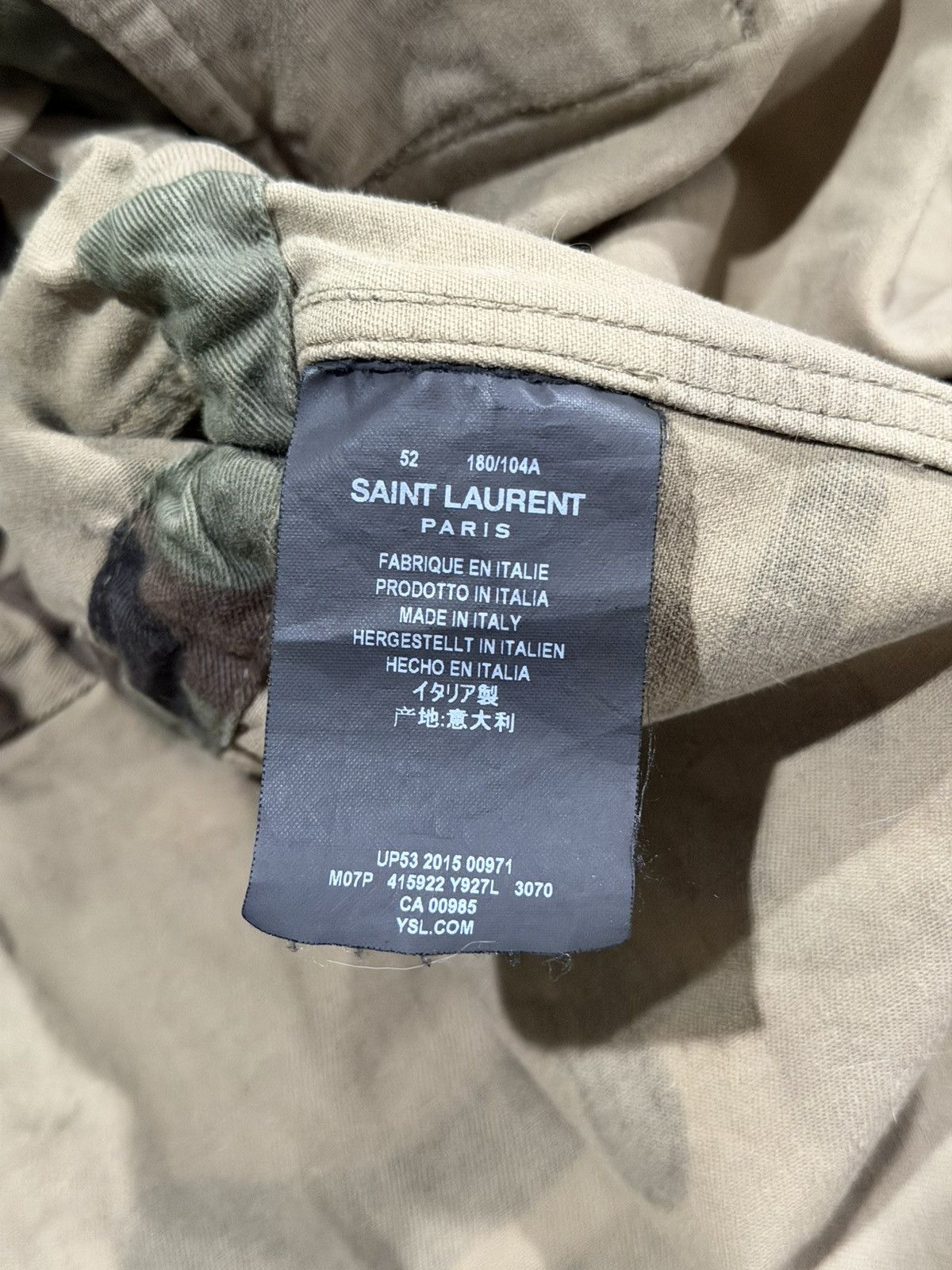 Saint Laurent Paris Saint Laurent x Hedi SS16 Rocket Logo Camo Parka Jacket Size US L / EU 52-54 / 3 - 16 Thumbnail