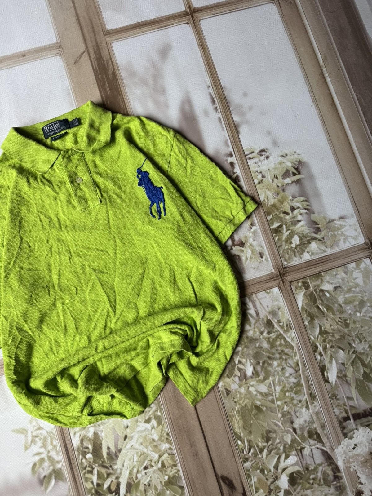 Polo Ralph Lauren Polo Ralph Lauren Big Pony Green & Purple Mesh Polo Shirt Size US L / EU 52-54 / 3 - 3 Thumbnail