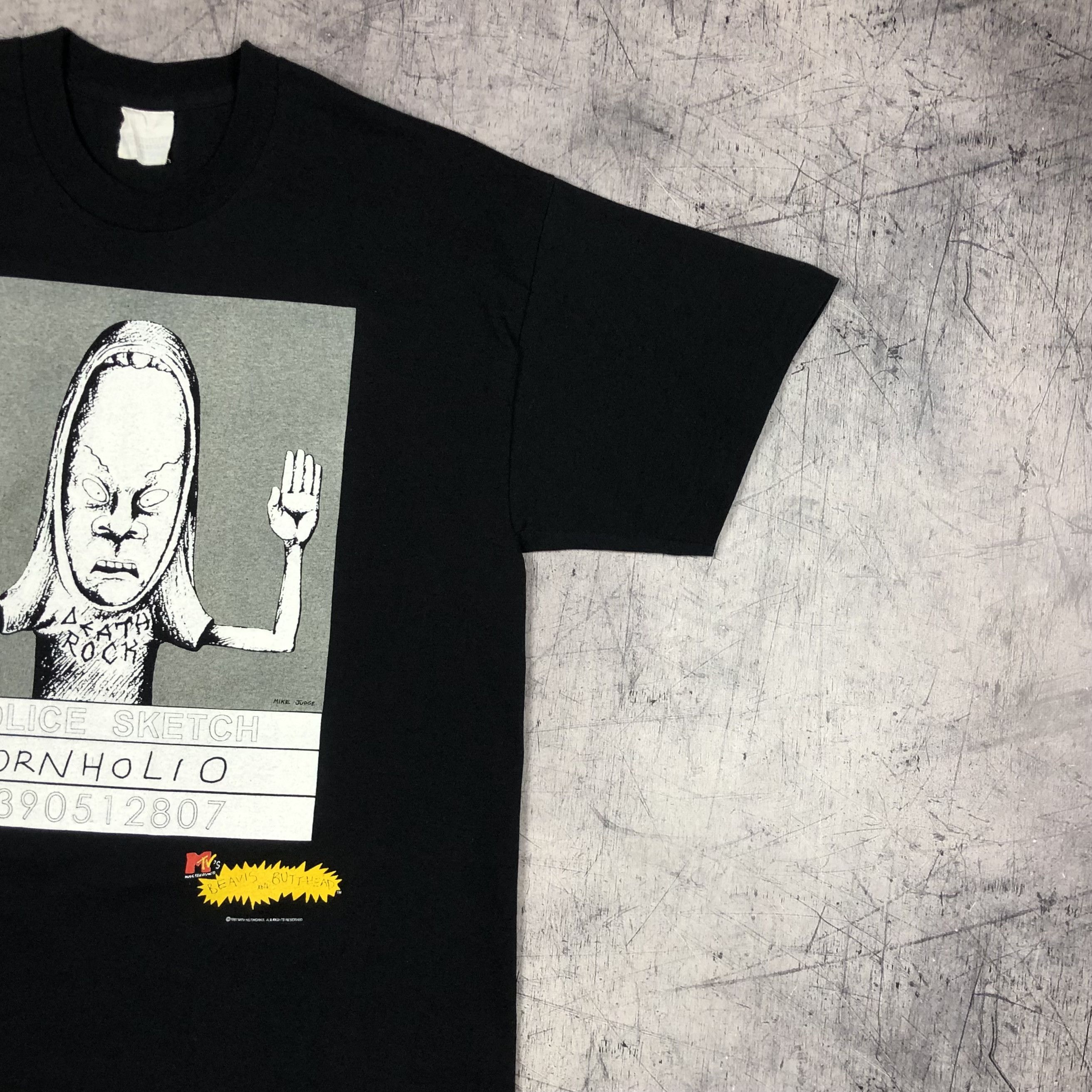 Cartoon Network Vintage 1997 Beavis Butthead MTv Police Sketch Tee Size US L / EU 52-54 / 3 - 8 Thumbnail
