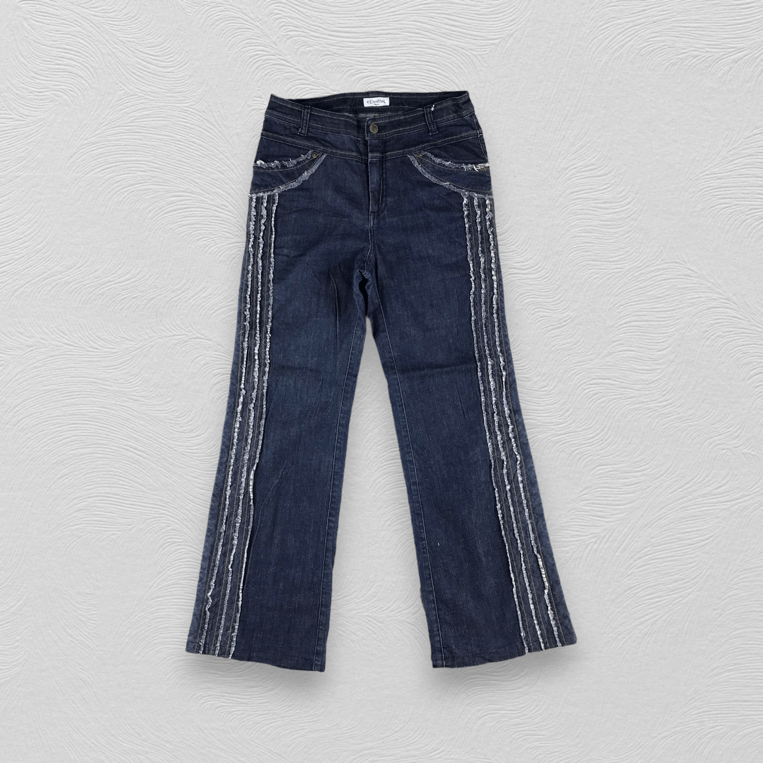 Hiroko Koshino Homme Hiroko Bis Jeans Blue Flare Denim KJ1349 Size US 29 - 1 Thumbnail