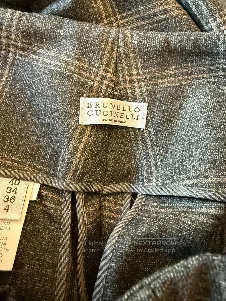Brunello Cucinelli Brunello Cucinelli Wool Plaid Trousers. Size US 40 / EU 56 - 4 Thumbnail