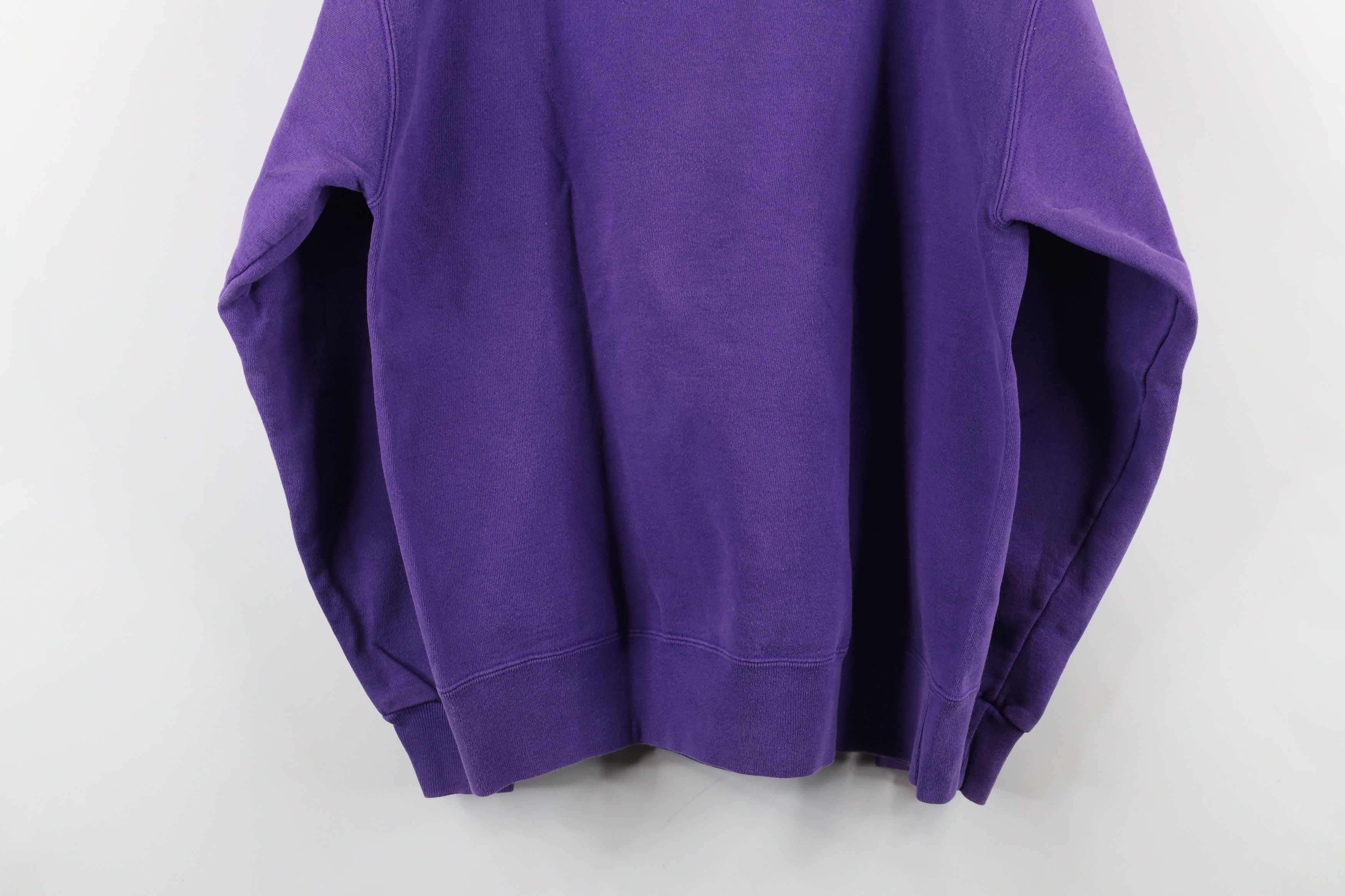 Champion × Vintage Vintage 90s Champion Spell Out Crewneck Sweatshirt Purple Size US L / EU 52-54 / 3 - 15 Thumbnail