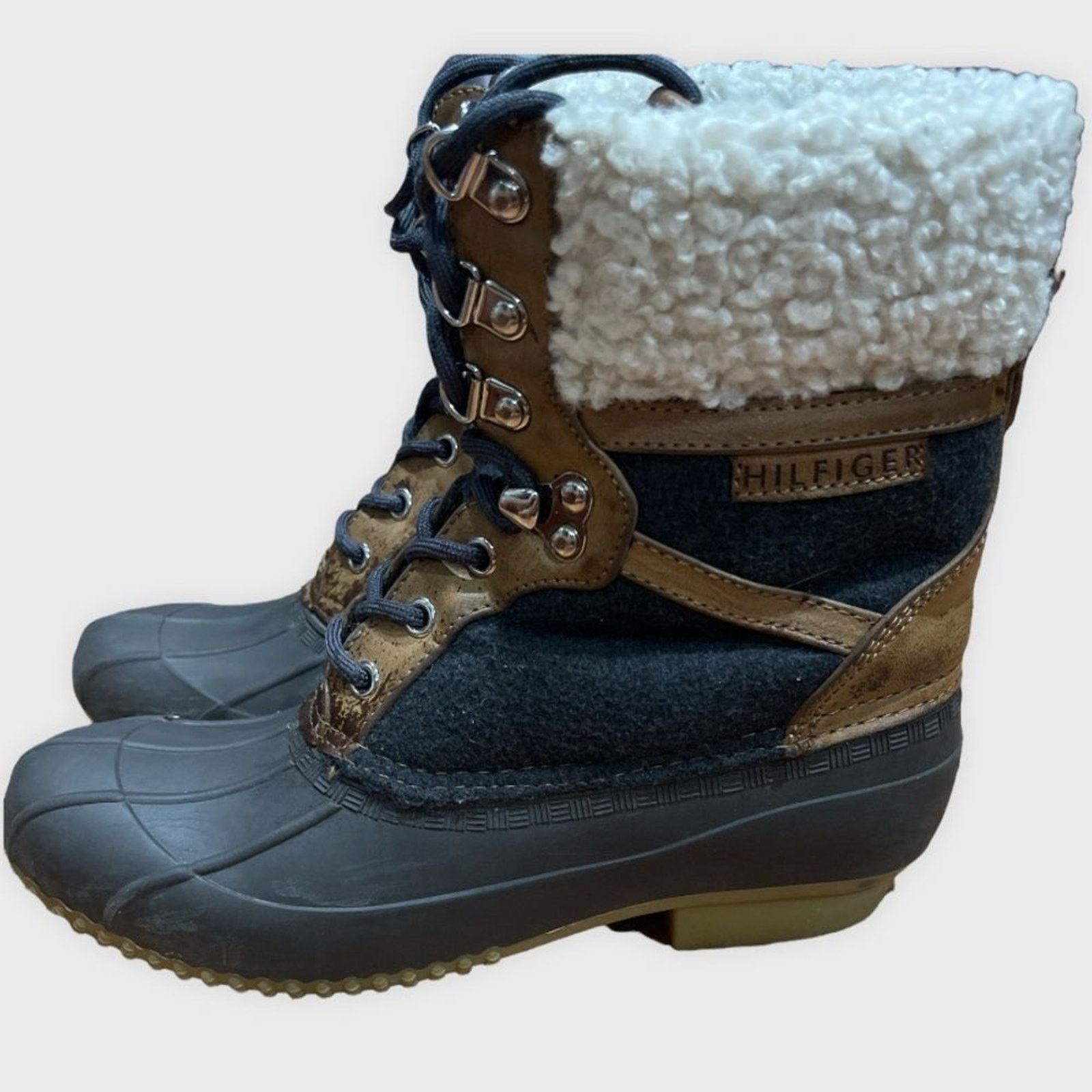 Tommy Hilfiger TOMMY HILFIGER Women's Snow Waterproof Boots Sz 8 Size US 8 / IT 38 - 2 Thumbnail