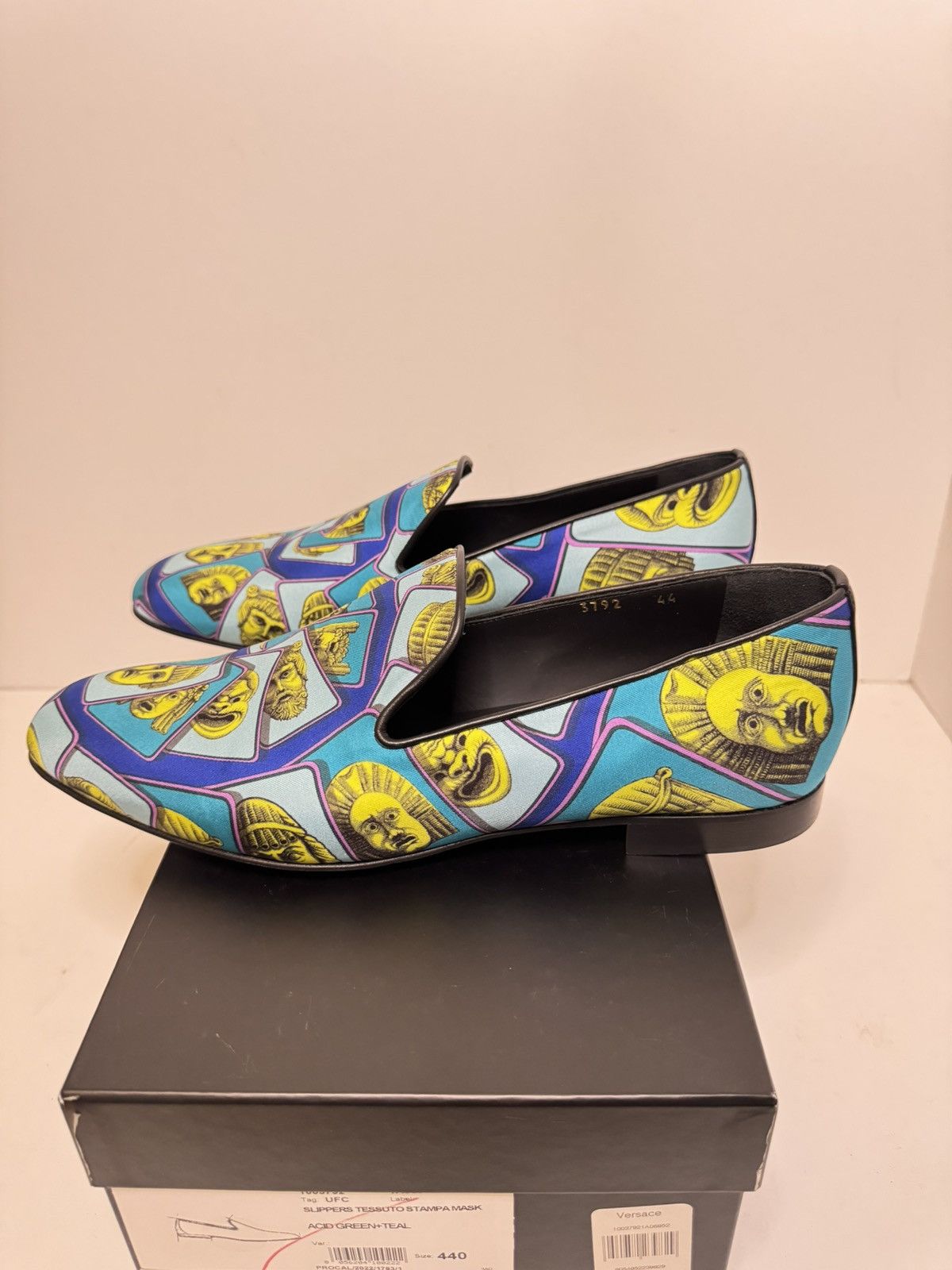 Versace Versace Men’s Mask Printed Slippers Sz EU 44 / US 11 New Size US 11 / EU 44 - 3 Thumbnail