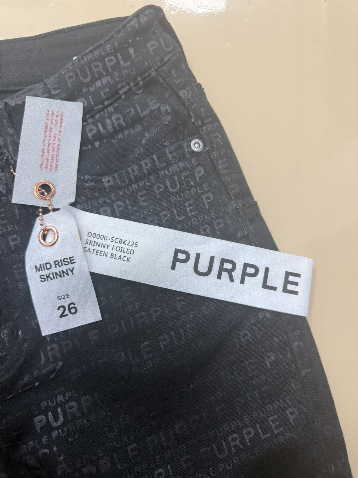 Other Purple Brand Sateen Black Jeans Size 26" / US 2 / IT 38 - 2 Thumbnail