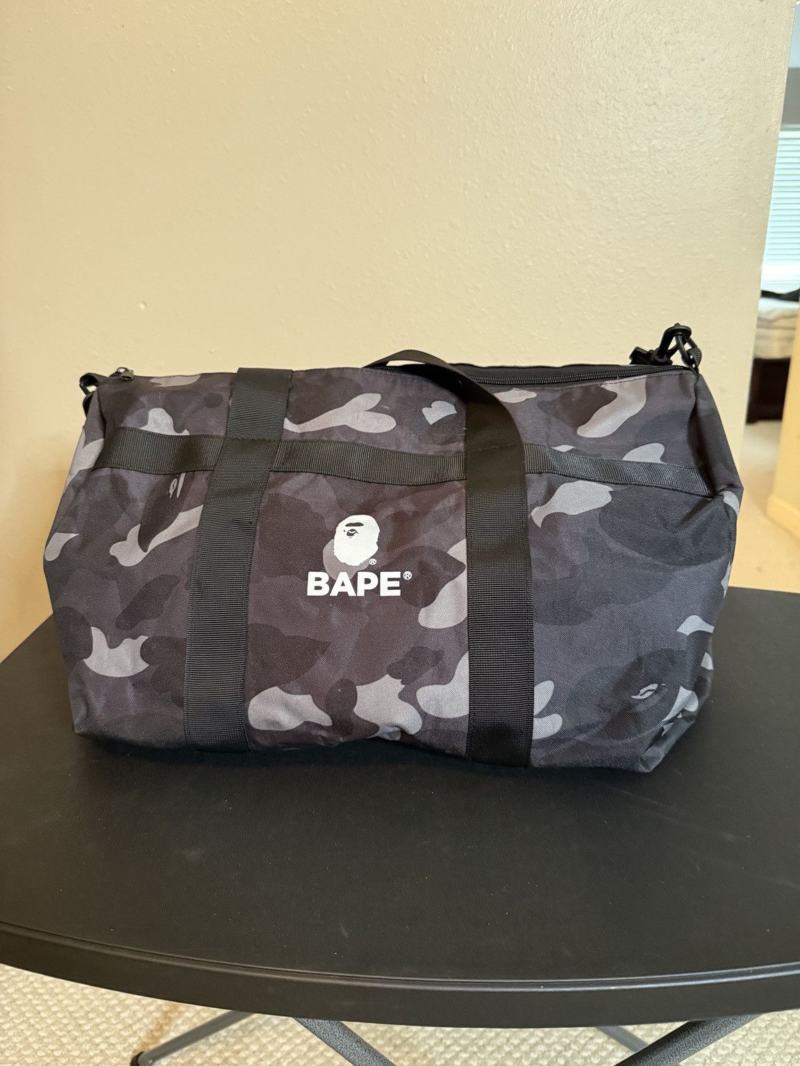 BAPE Black Camo Duffle Bag Shoulder Strap