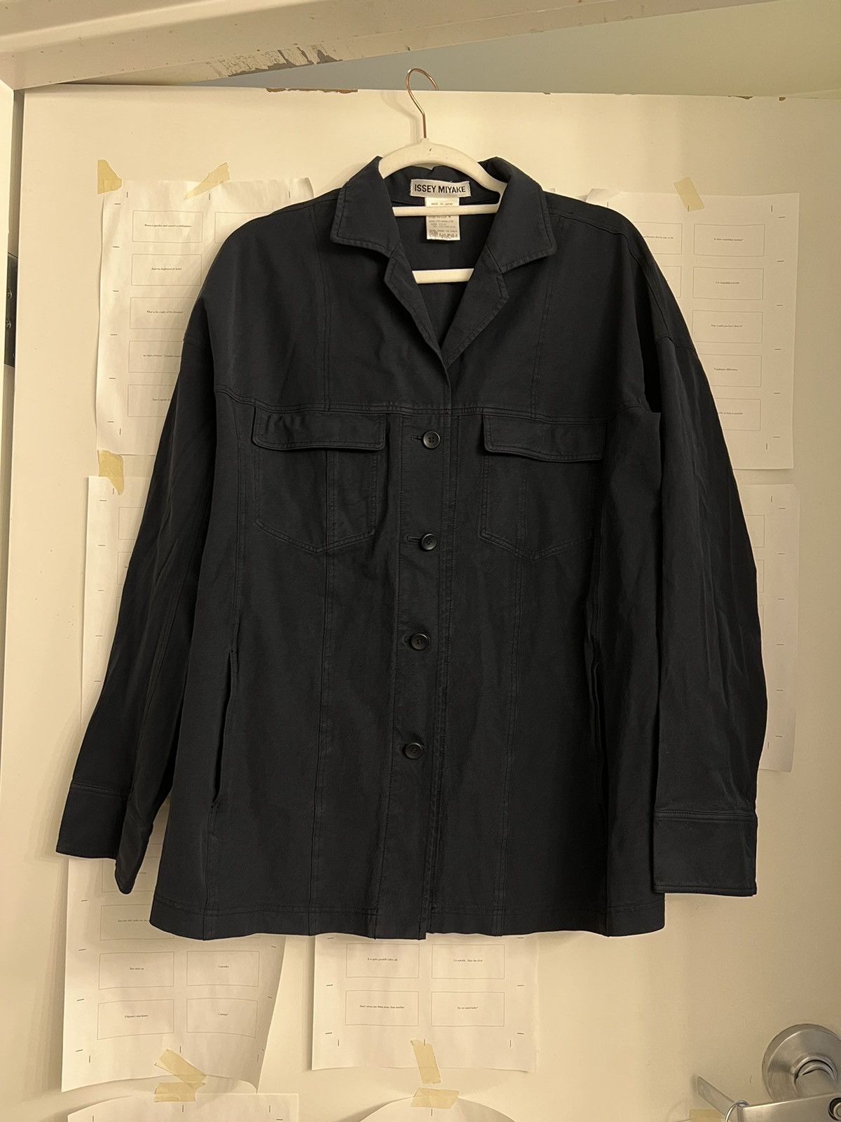 image of Aw 1999 Issey Miyake Jacket in Navy, Men's (Size Medium)