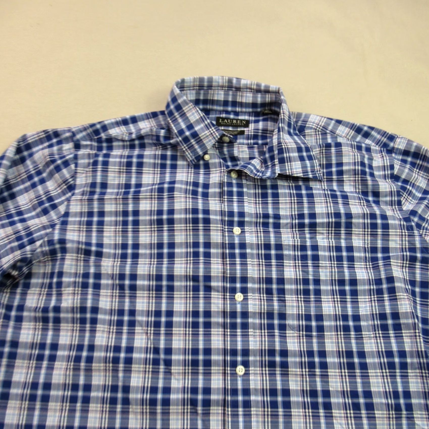 Polo Ralph Lauren Ralph Lauren Shirt Mens XL Long Sleeve Casual Button Front Plaid Blake Blue Size US XL / EU 56 / 4 - 3 Thumbnail
