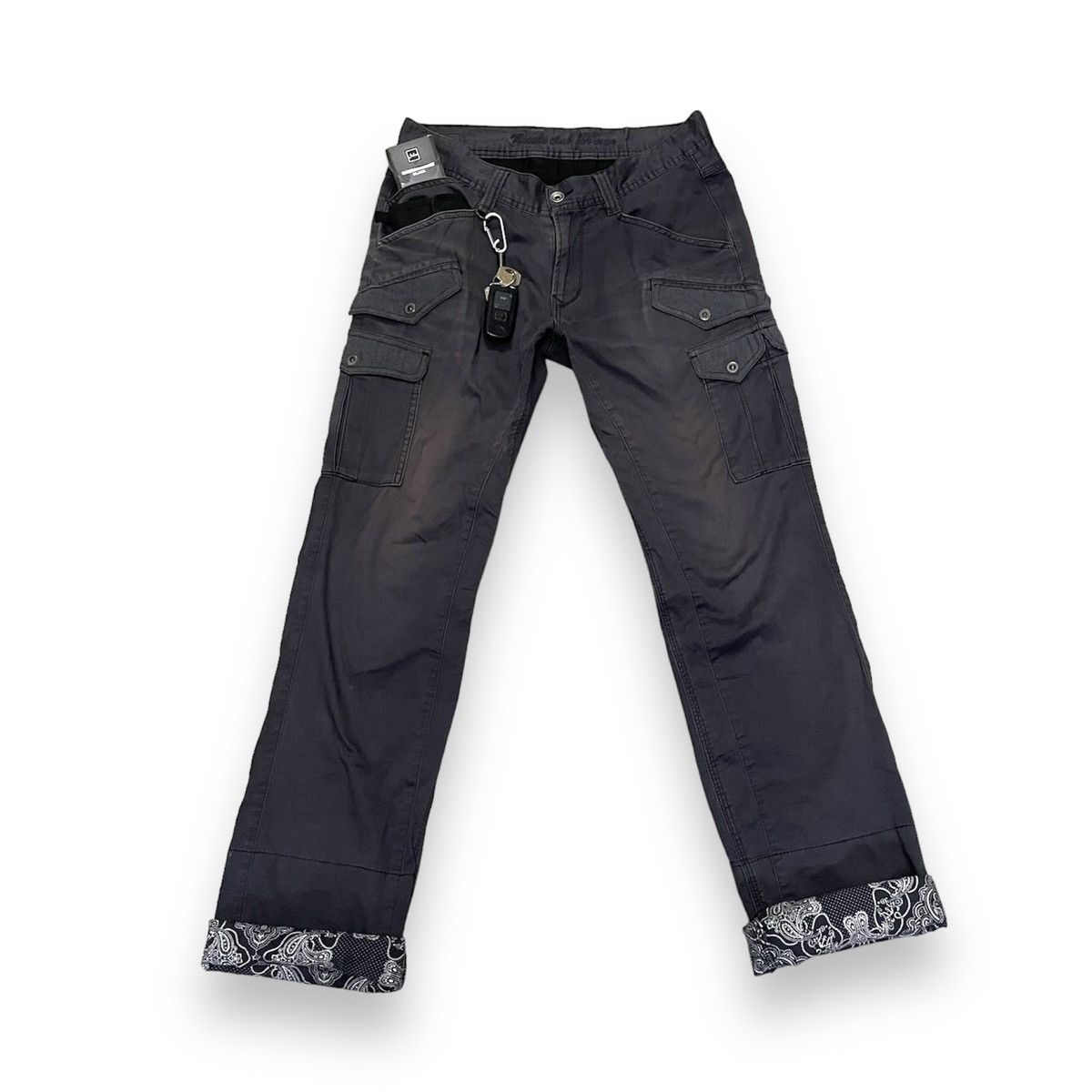 Nicole Club 🇯🇵 NICOLE CLUB FOR MEN PAISLEY 9 POCKETS CARGO PANTS Size US 29 - 1 Thumbnail
