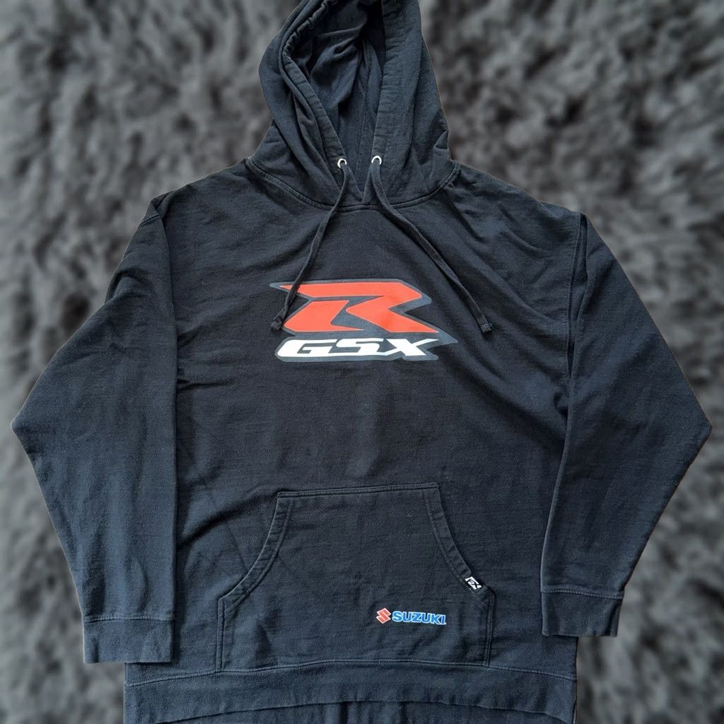 Vintage Factory Effex Suzuki GSX-R Graphic Print Hoodie Black Men Size XXL Size US XXL / EU 58 / 5 - 1 Thumbnail