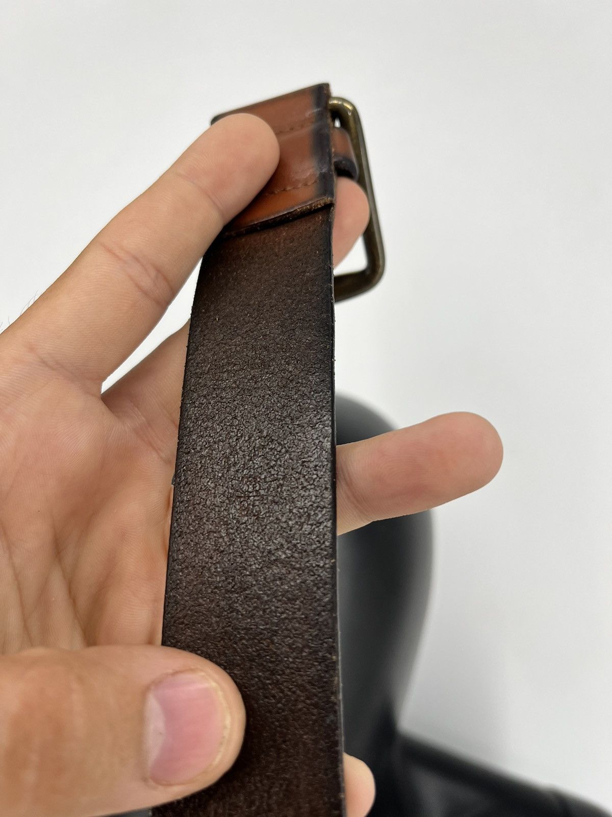 Ralph Lauren Vintage Polo Ralph Lauren Belt Brown Leather RRL 28 Small US Size 38 - 12 Thumbnail
