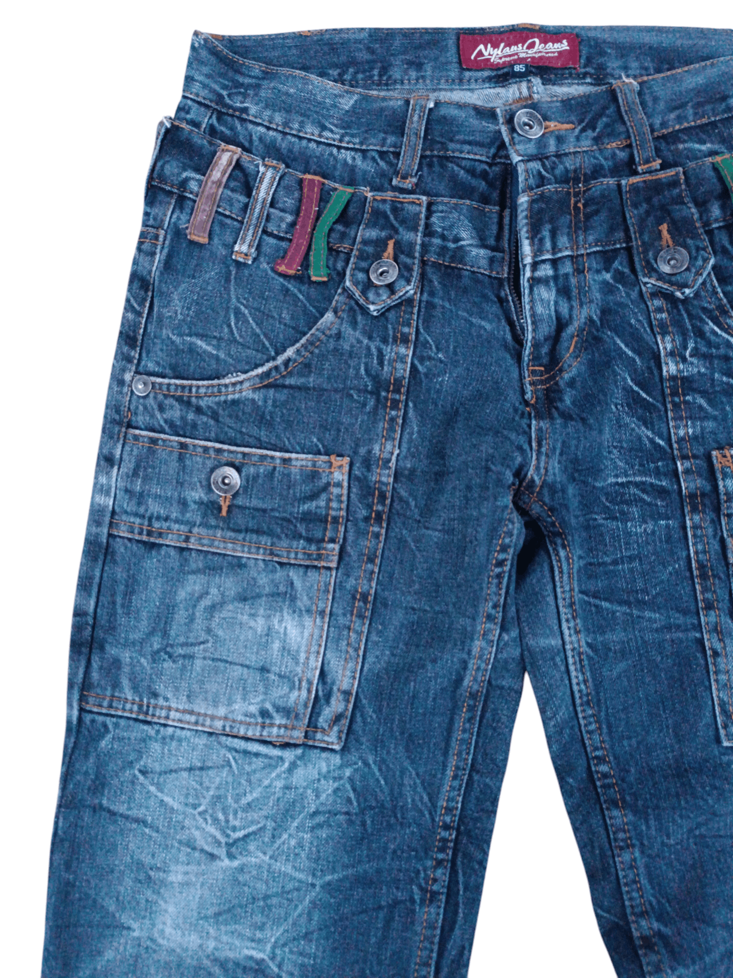 20471120 SICK DOUBLE WAIST Y2K NYLAUS BUSH PANT PUNK GRUNGE STYLE Size US 32 / EU 48 - 3 Thumbnail