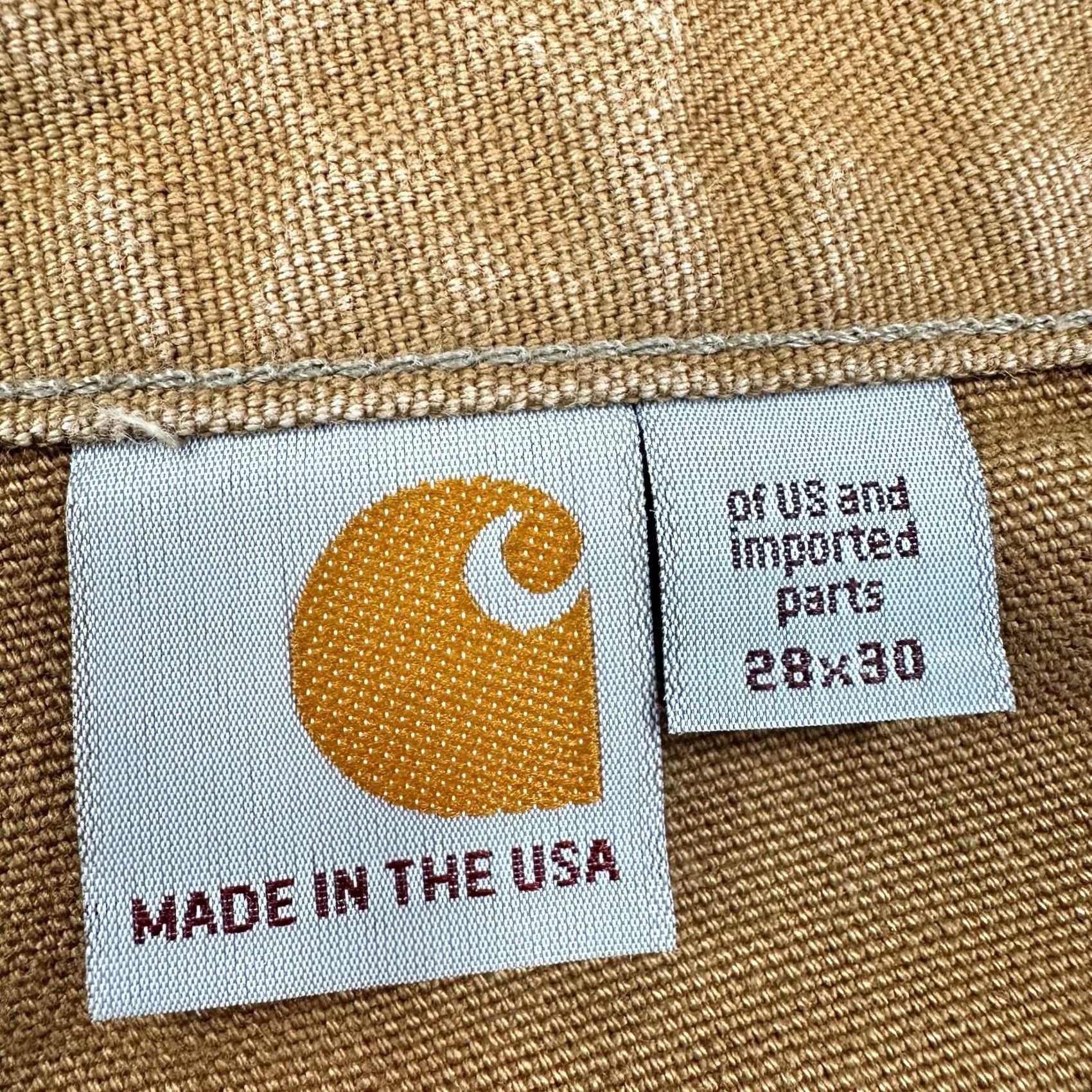 Carhartt VINTAGE Carhartt Jeans 28x30 Brown Loose Fit Regular Straight USA Made Workwear Mens Mens Size US 28 / EU 44 - 4 Thumbnail