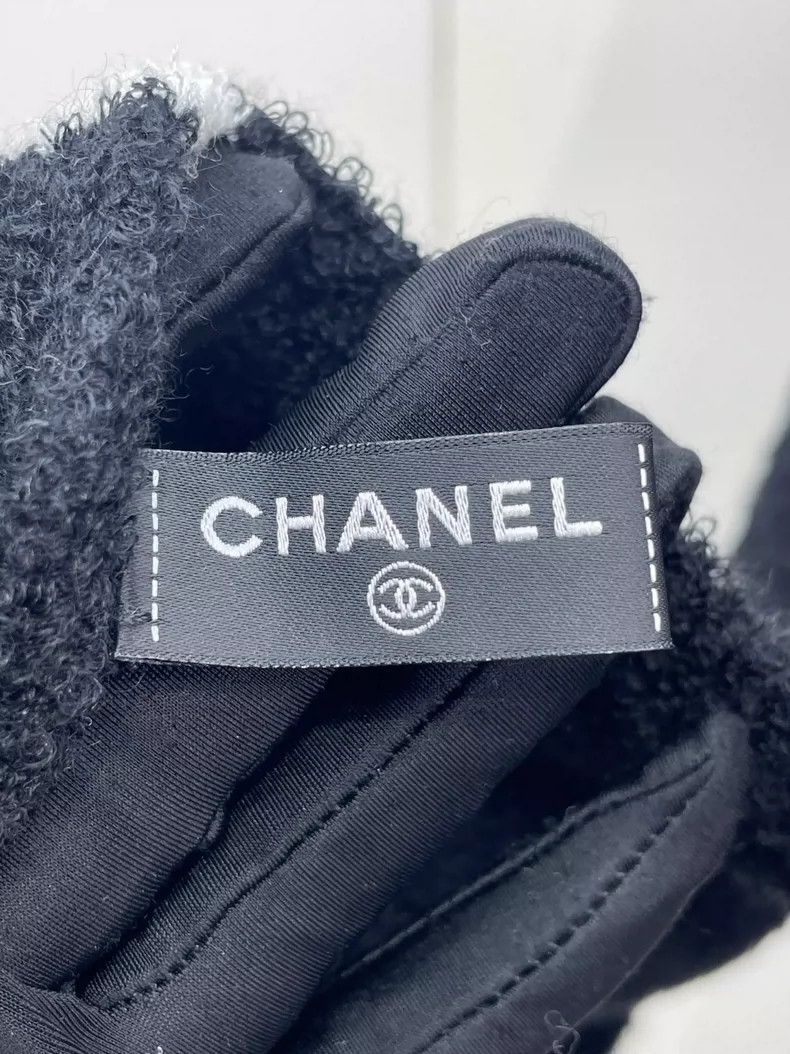 Chanel Chanel Panda color matching double C knitted scarf 2504-Nex Size ONE SIZE - 5 Thumbnail