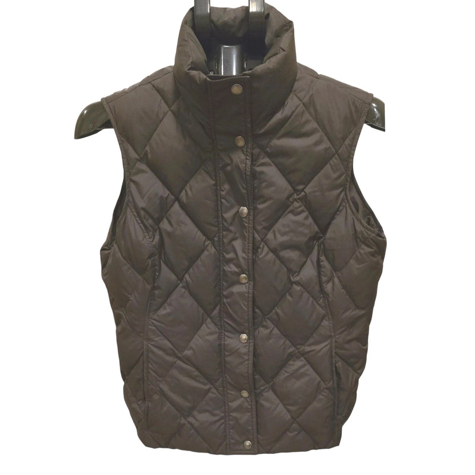 Lands' End Lands End Diamond Quilted Down Puffer Vest Brown Small 6-8 Size S / US 4 / IT 40 - 2 Thumbnail