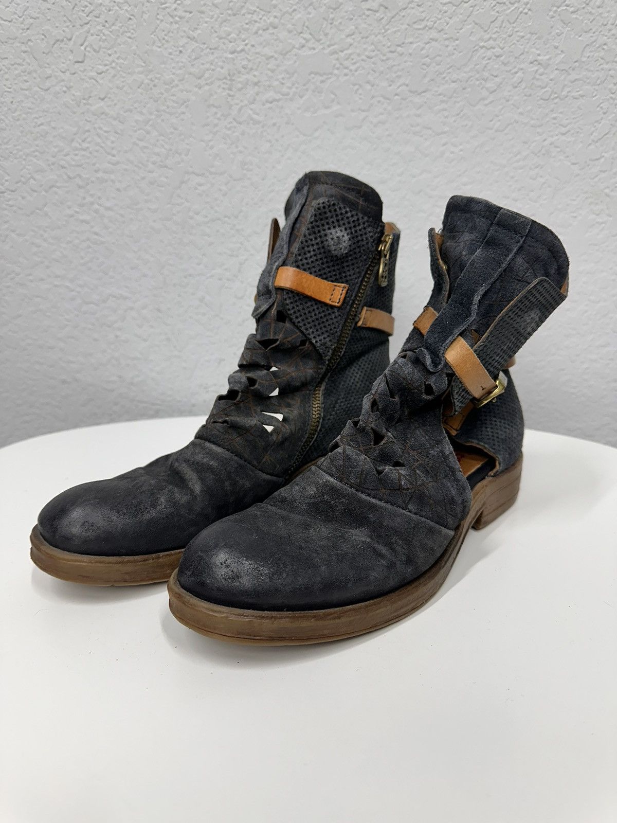 A.S.98 Vintage Guidi Style AS 98 Leather Boots Italy Design Poell Size US 7 / EU 40 - 5 Thumbnail