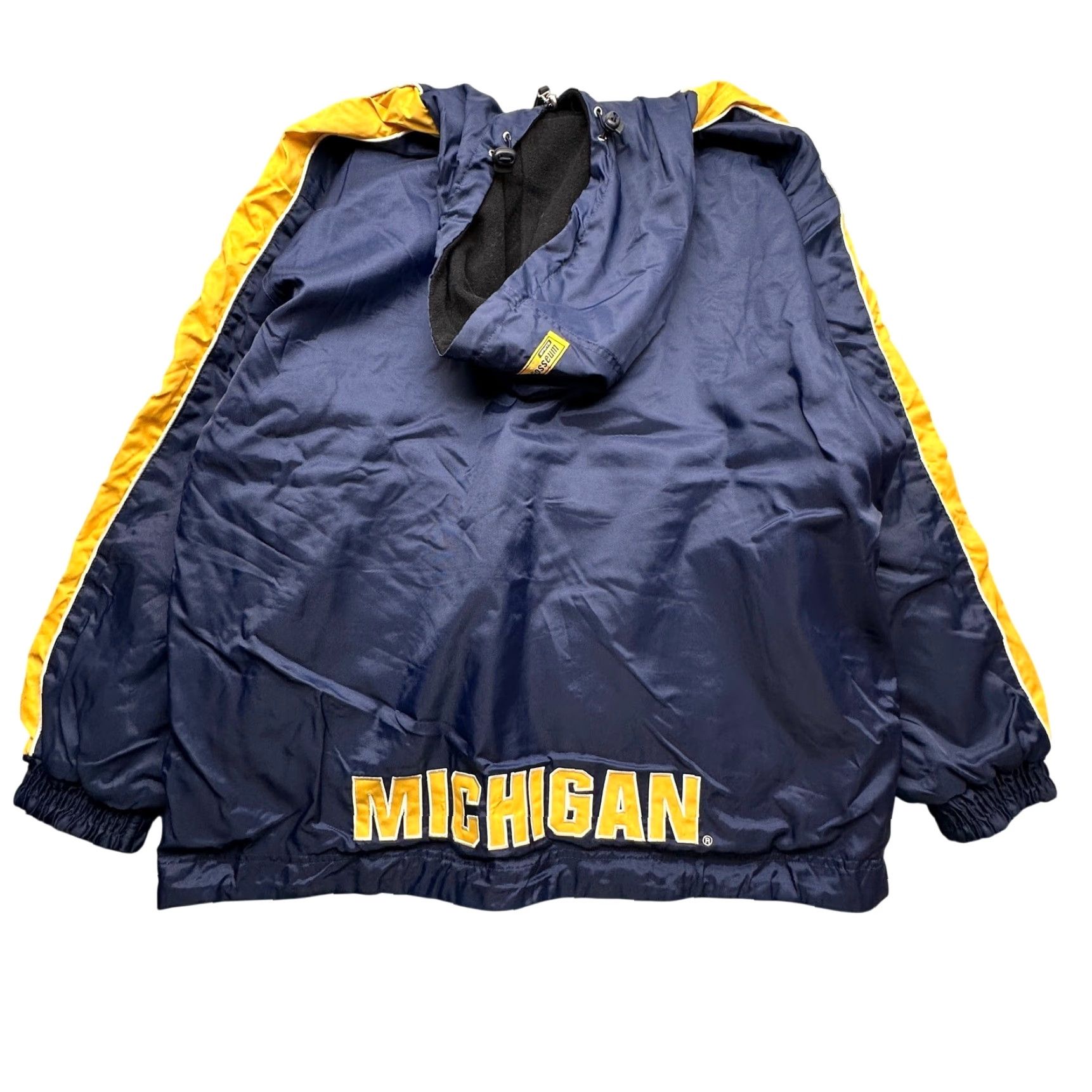 Vintage VINTAGE Colosseum Michigan Wolverines Fleece Nylon Reversible Jacket Mens XL Black Size US XL / EU 56 / 4 - 3 Thumbnail